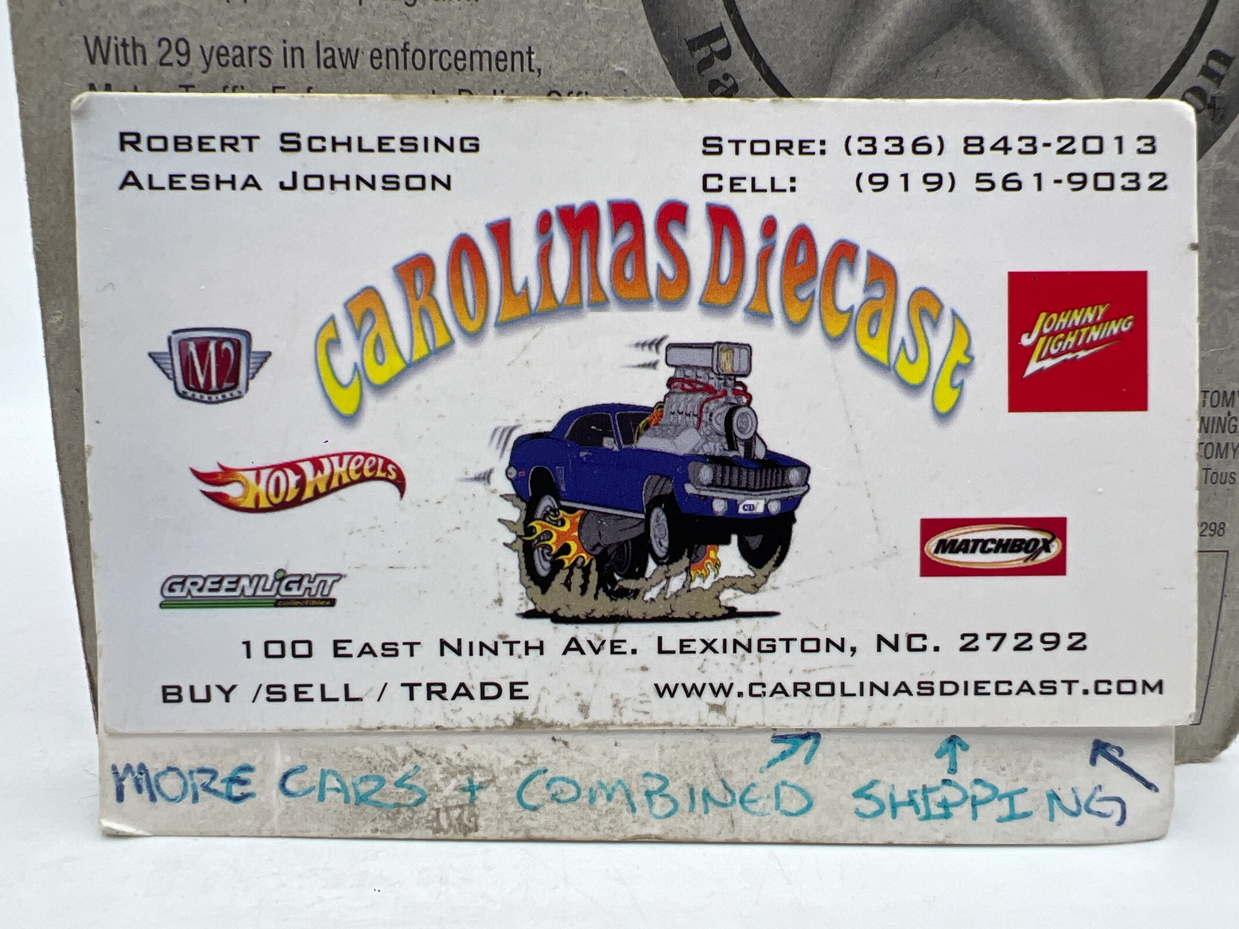 Johnny Lightning Small Card 1955 Chevy Sedan Dickinson Orange - Image 3