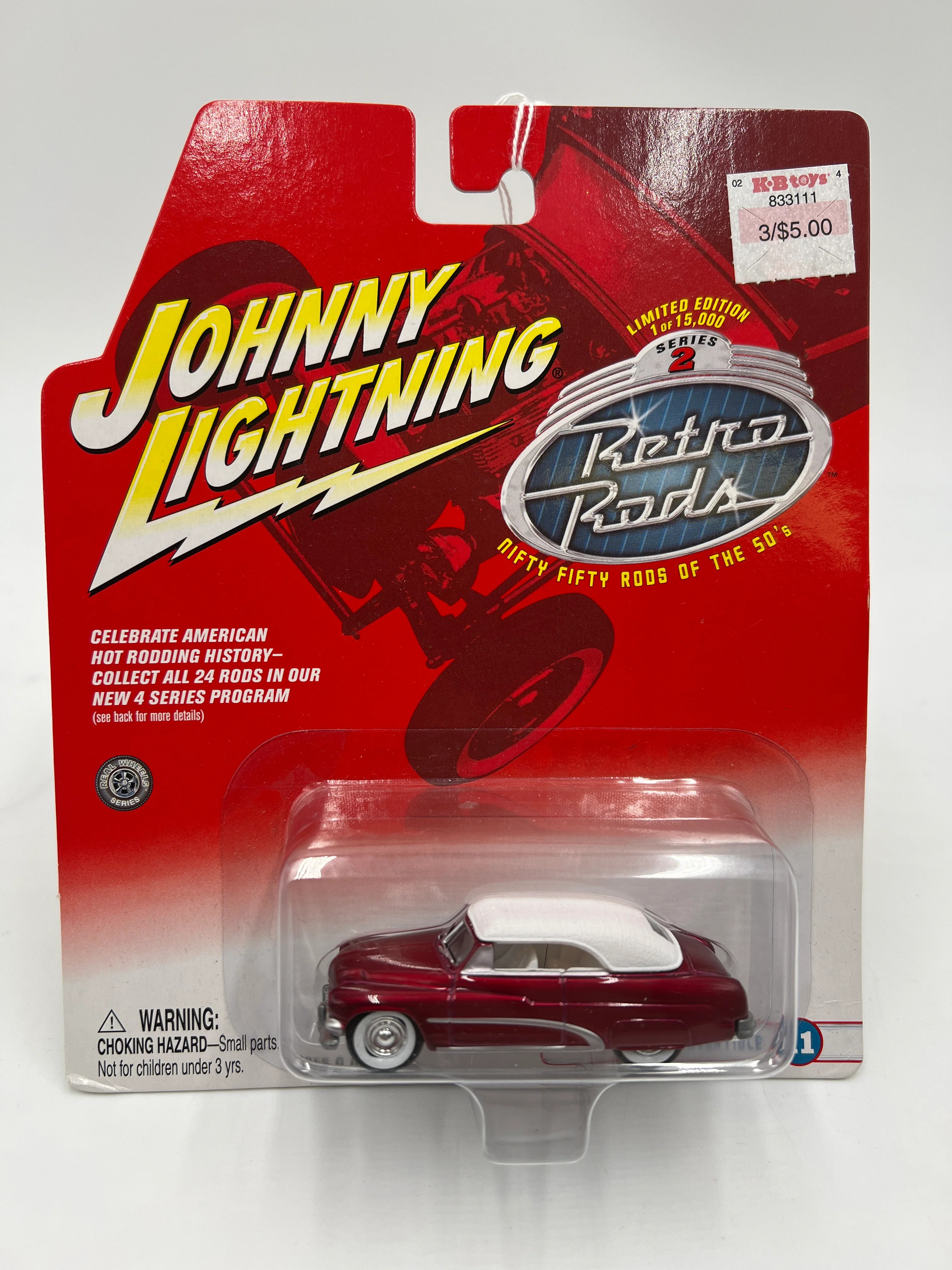 Johnny Lightning Retro Rods #11 51 Mercury Convertible Red 219H - Image 2
