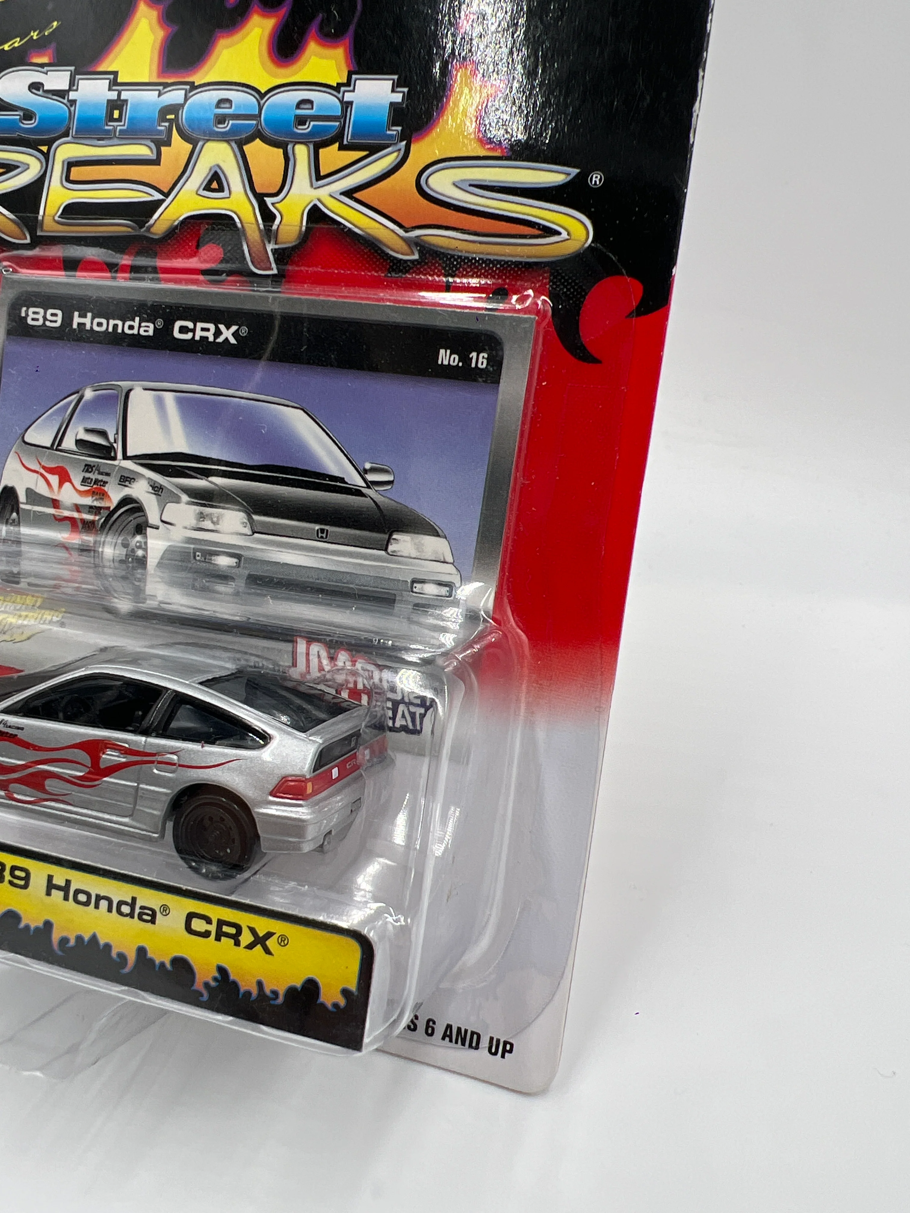 Johnny Lightning Street Freaks Import Heat #16 89 Honda CRX Silver - Image 4