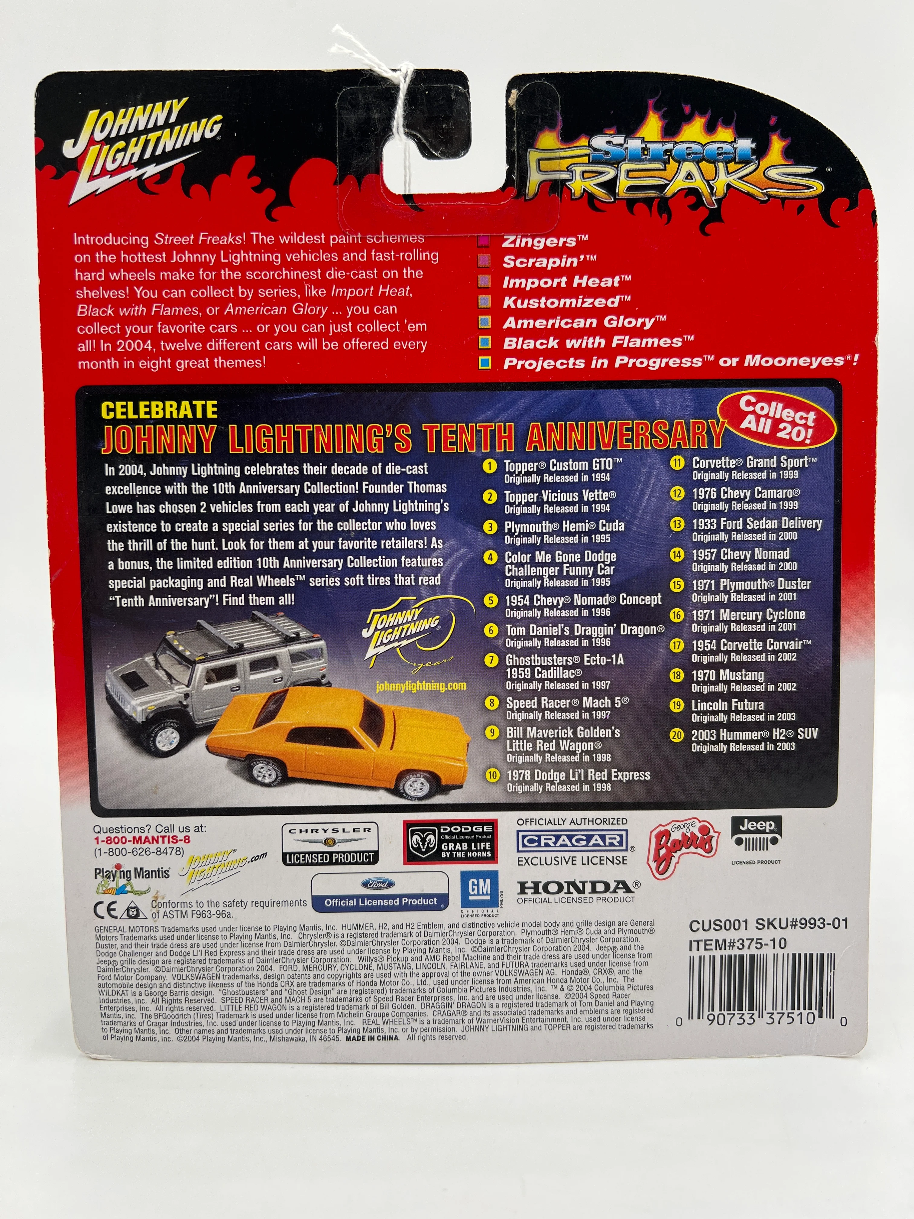 Johnny Lightning Street Freaks Import Heat #16 89 Honda CRX Silver - Image 7