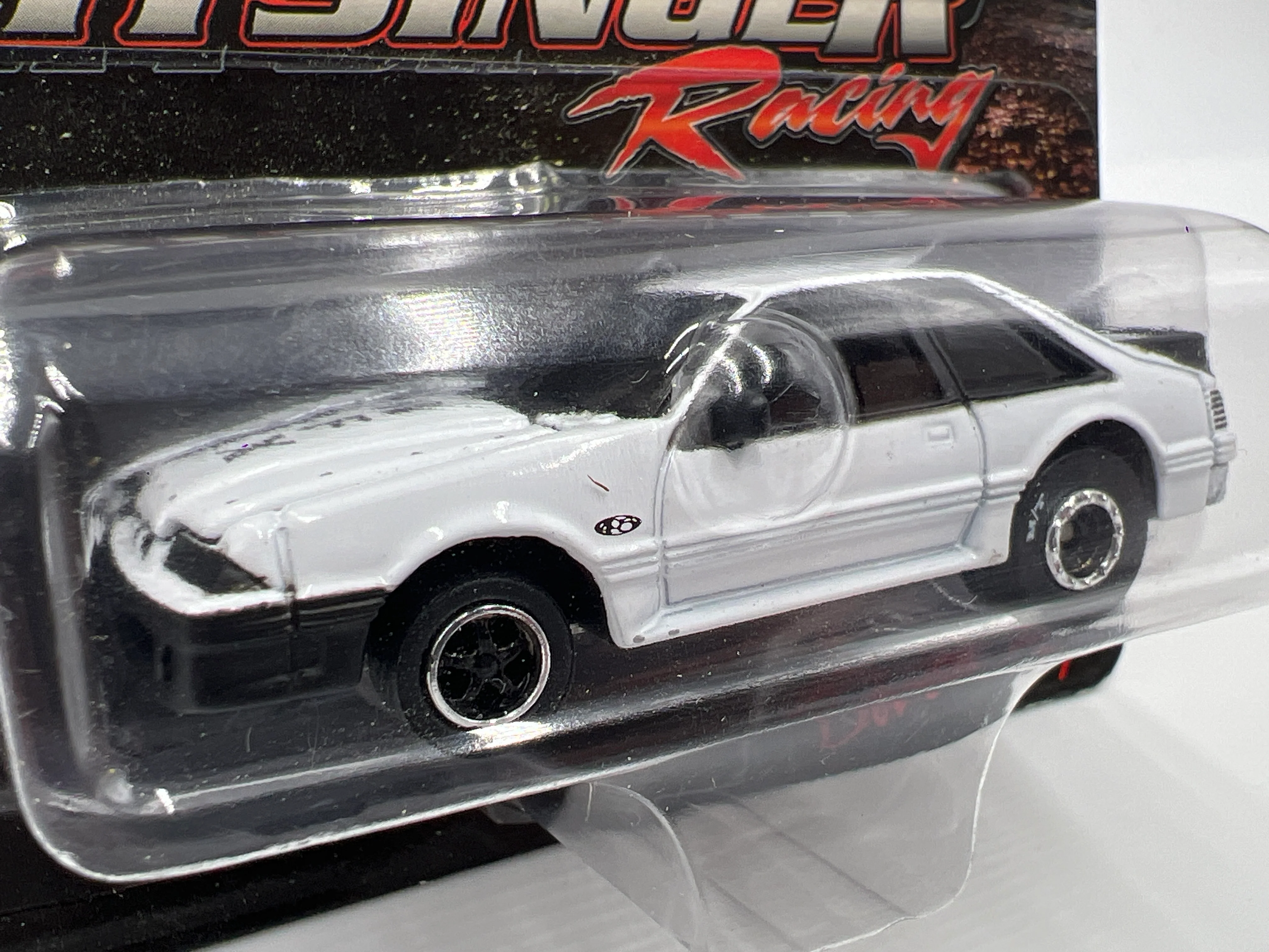 Johnny Lightning Street Outlaws SIGNED Chuck Seitsinger 1989 Ford Mustang GT W/Protector - Image 2