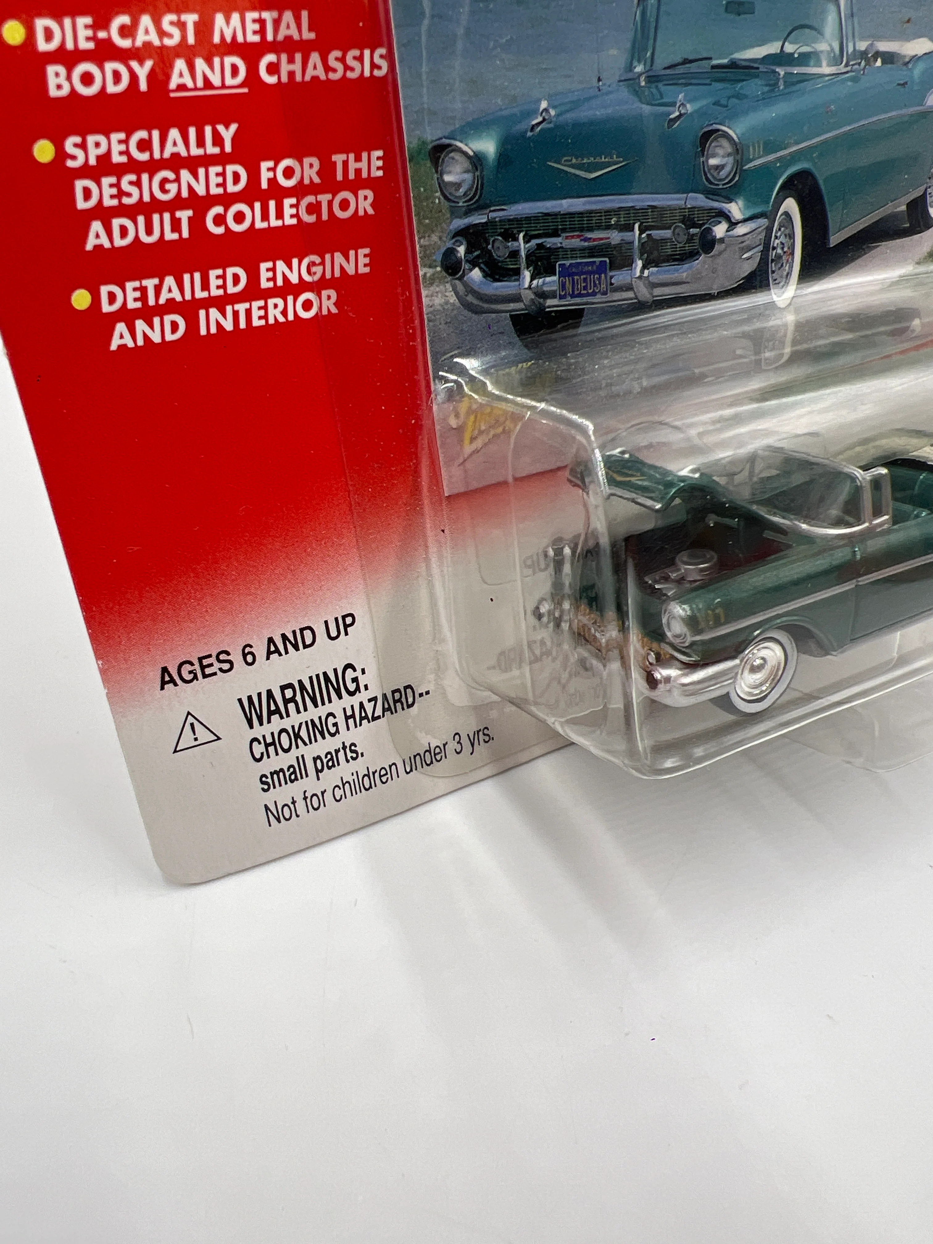 Johnny Lightning Tri-Chevy 1957 Chevy Bel Air Green 219F - Image 5