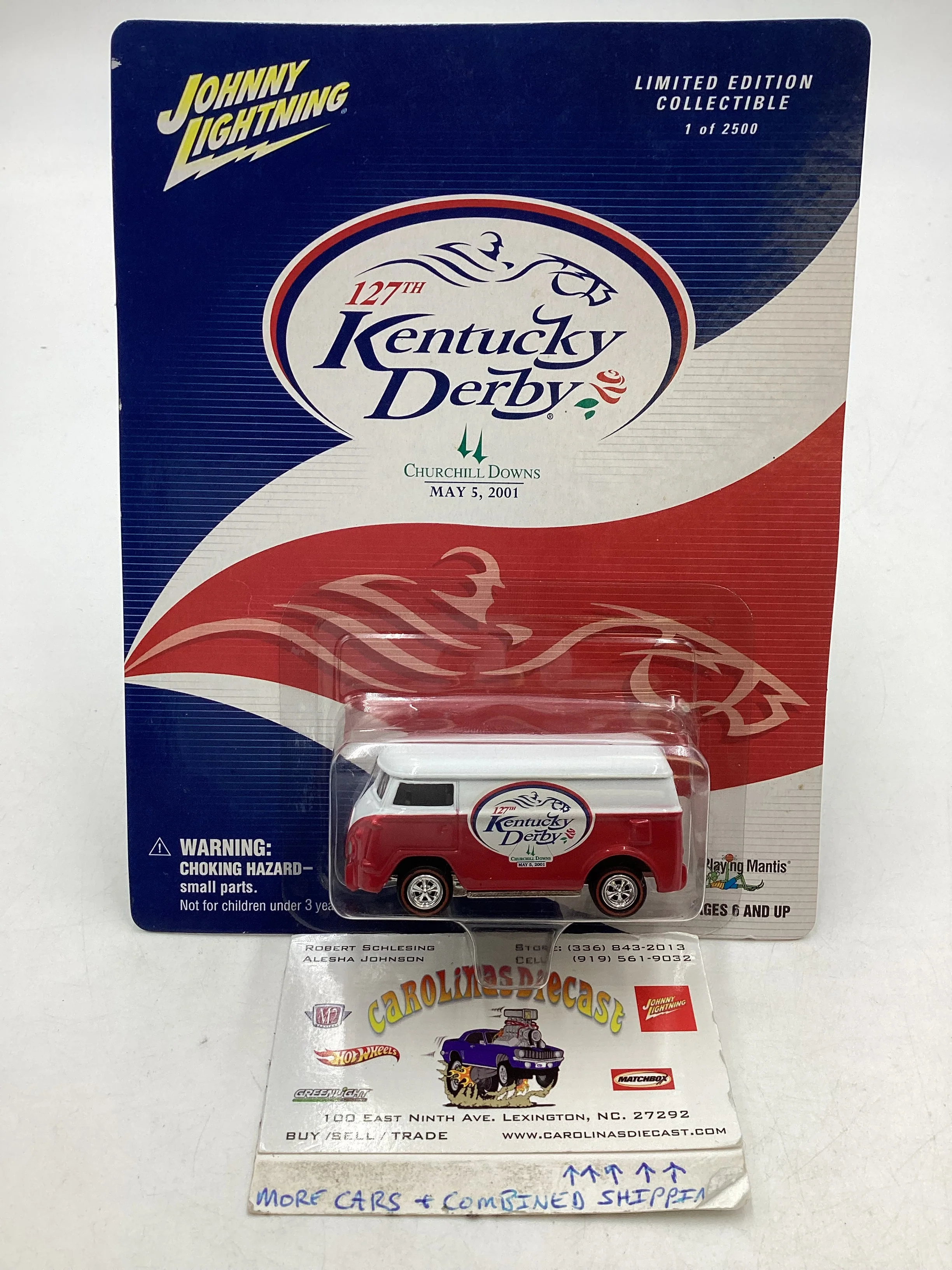 Johnny Lightning 127th Kentucky Derby VW Bus Red 1/2500 218D