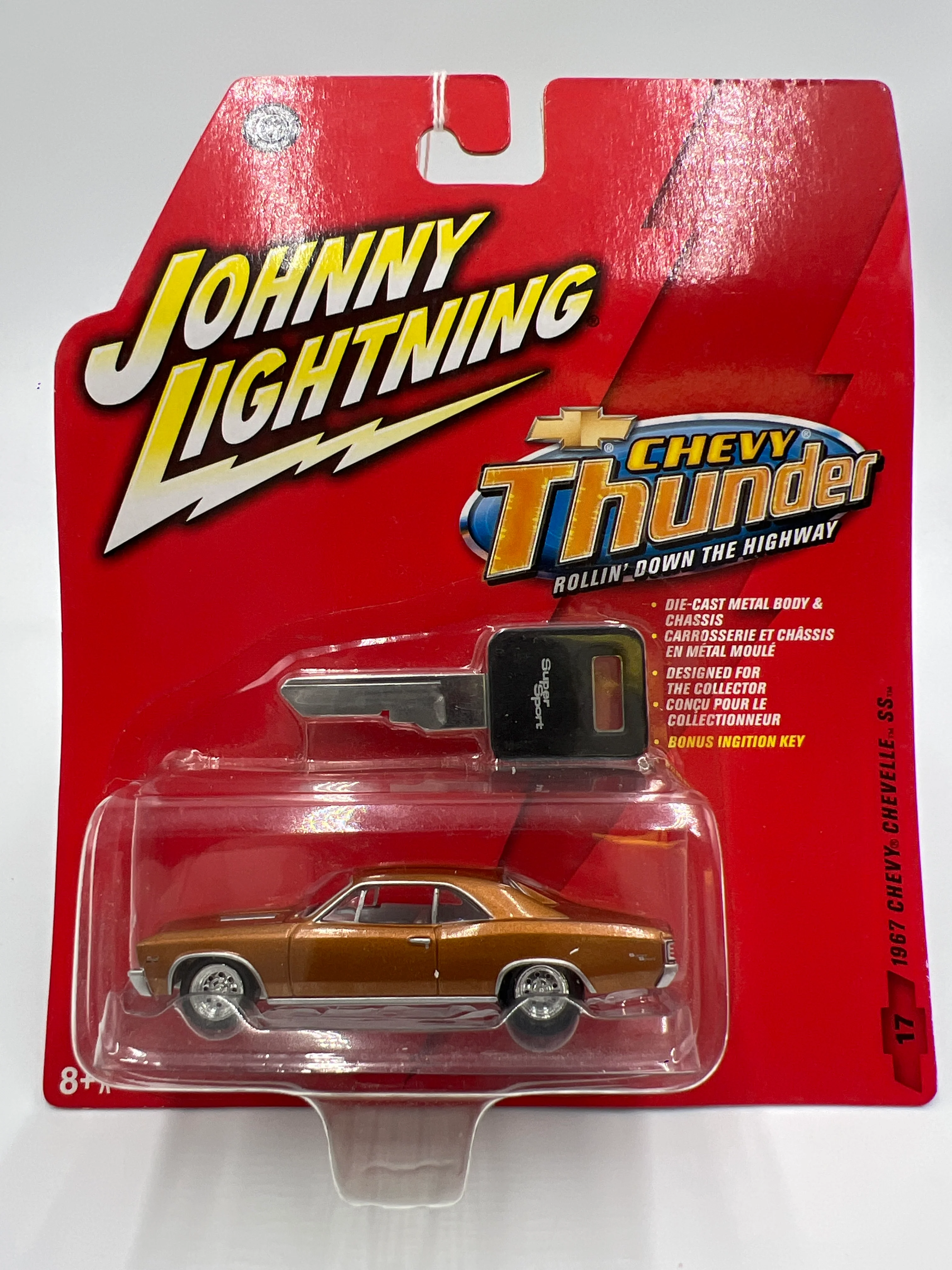 Johnny Lightning White Lightning Chase Chevy Thunder #17 1967 Chevy Chevelle SS Copper - Image 2