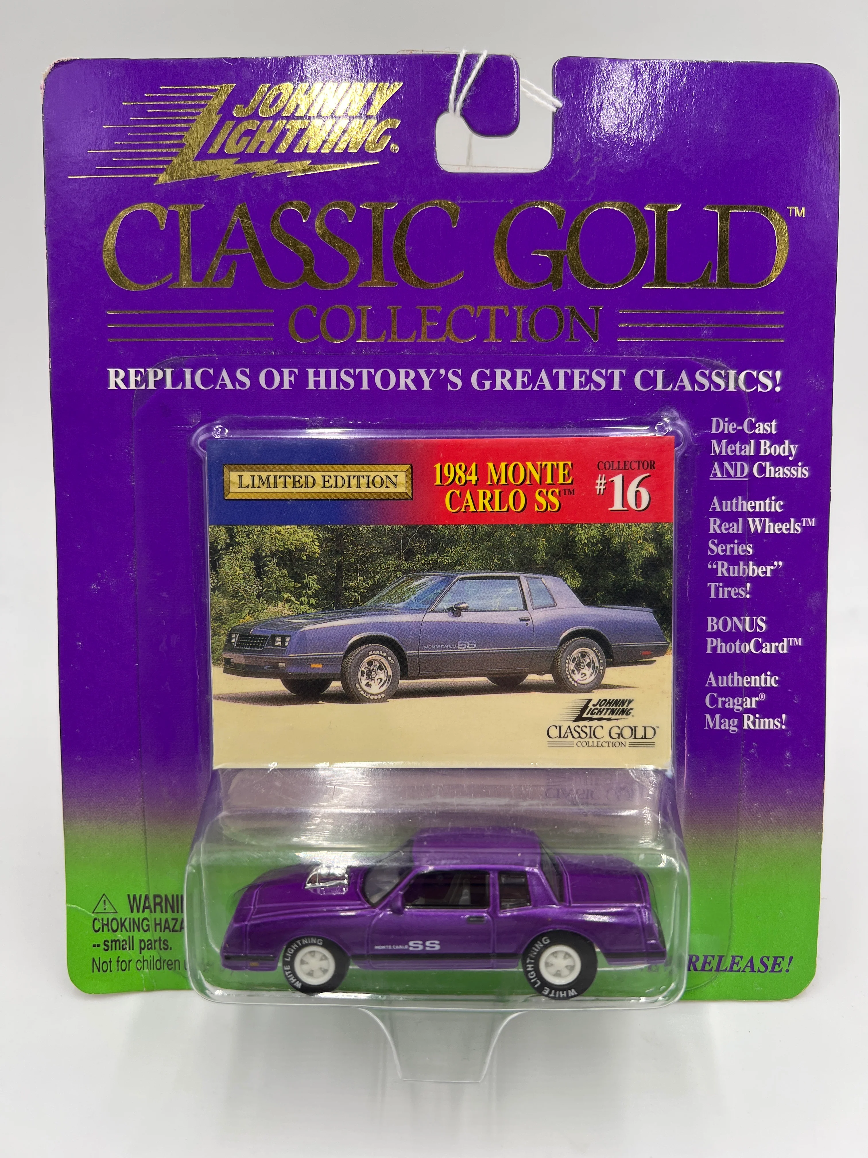 Johnny Lightning White Lightning Chase Classic Gold Collection #16 1984 Monte Carlo SS Purple - Image 2