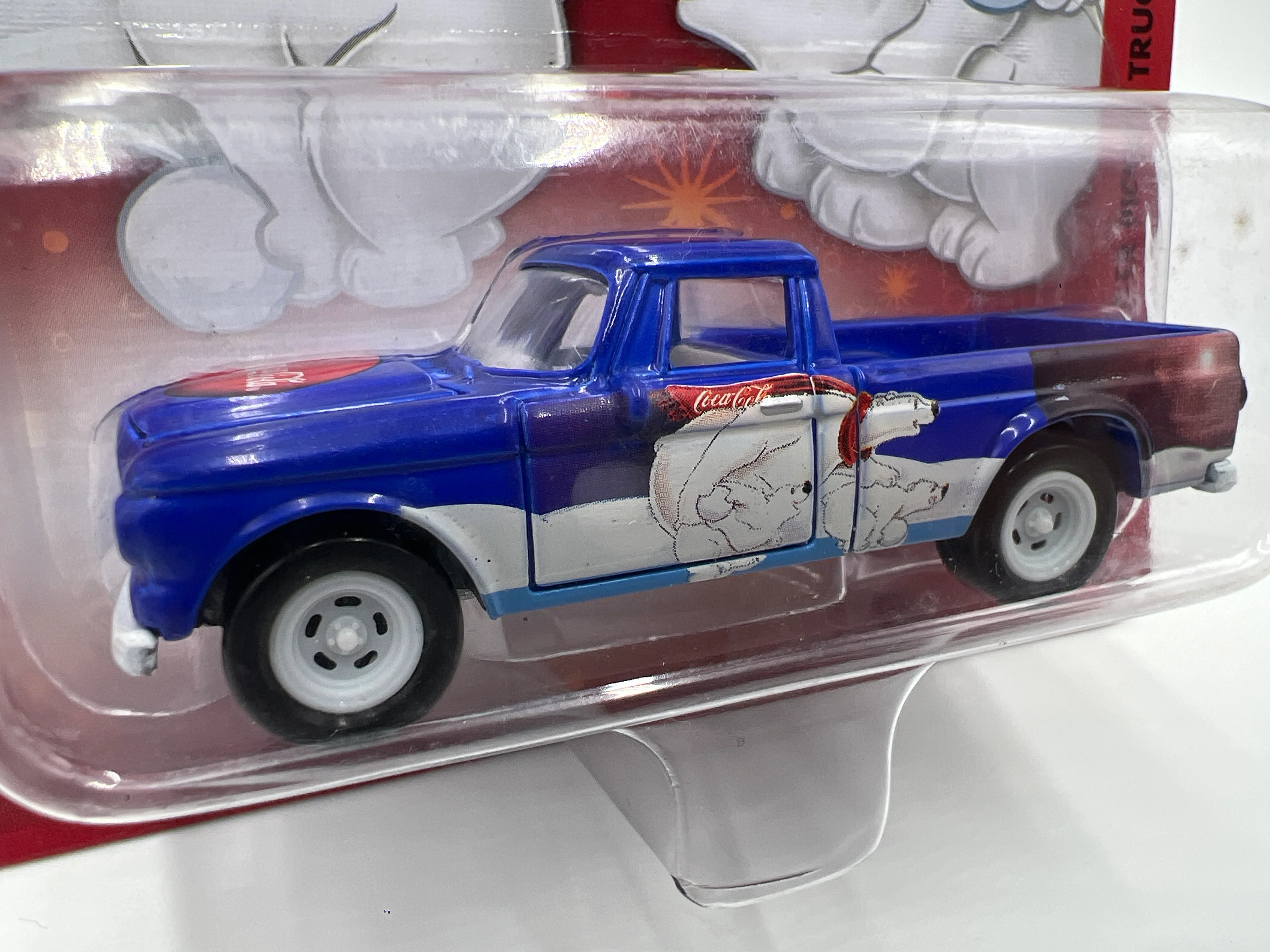 Johnny Lightning White Lightning Chase Coca Cola #6 1962 Studebaker Pickup Truck Blue W/Protector - Image 3