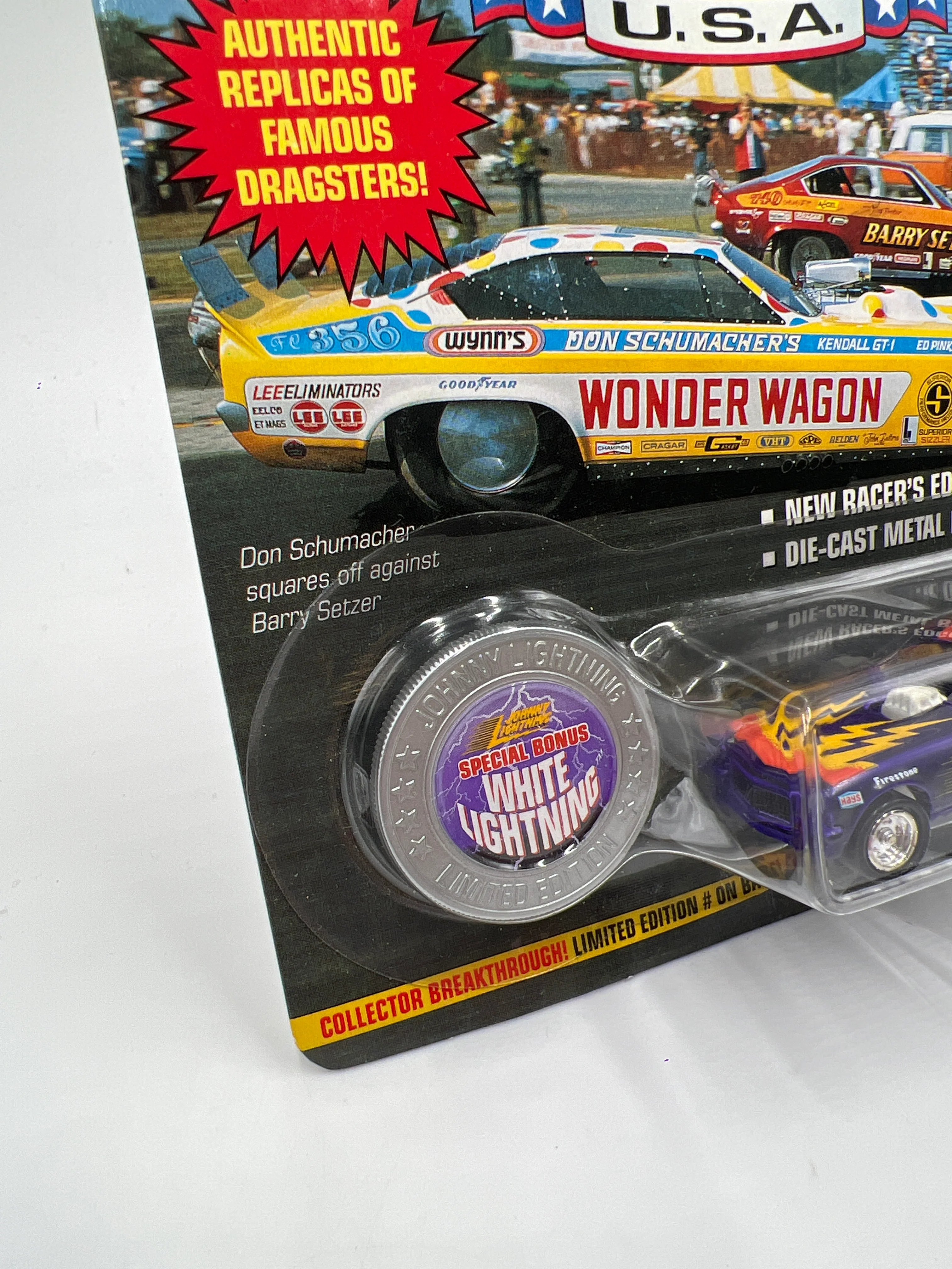 Johnny Lightning White Lightning Chase Dragsters U.S.A. Series 2 #121 Playing Mantis Purple - Image 5