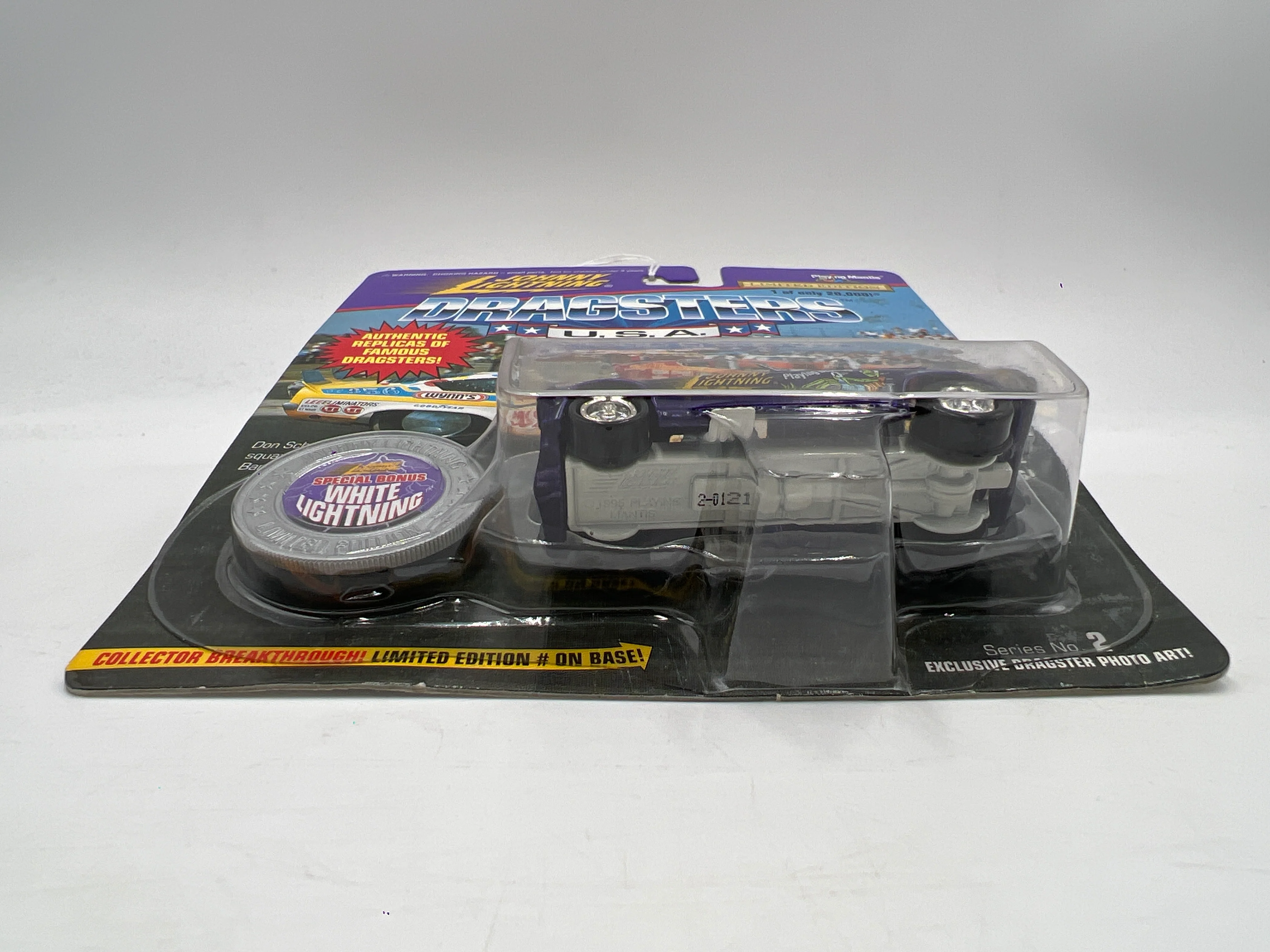 Johnny Lightning White Lightning Chase Dragsters U.S.A. Series 2 #121 Playing Mantis Purple - Image 6