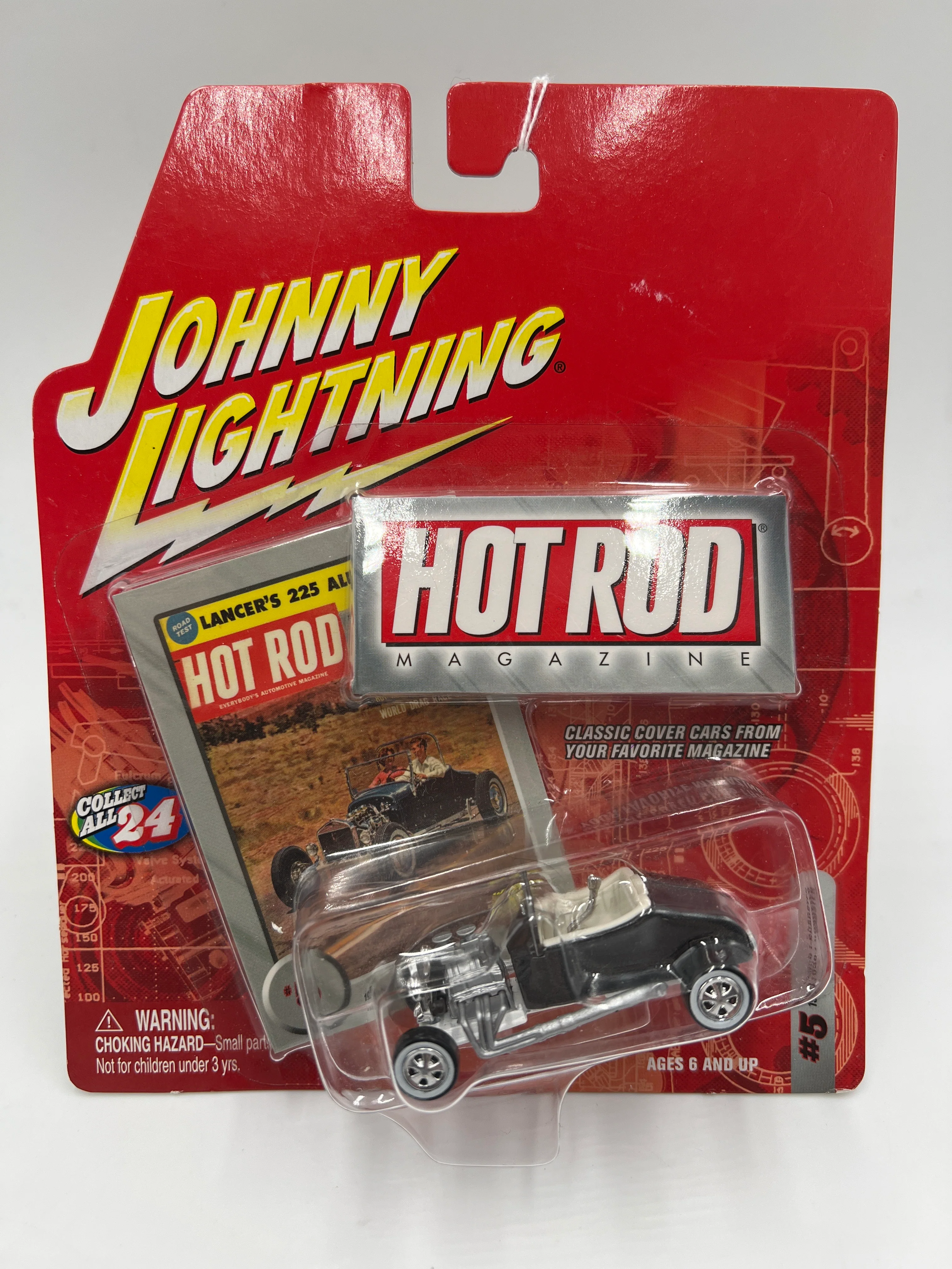 Johnny Lightning White Lightning Chase Hot Rod Magazine #5 1927 Ford T-Roadster Black - Image 2