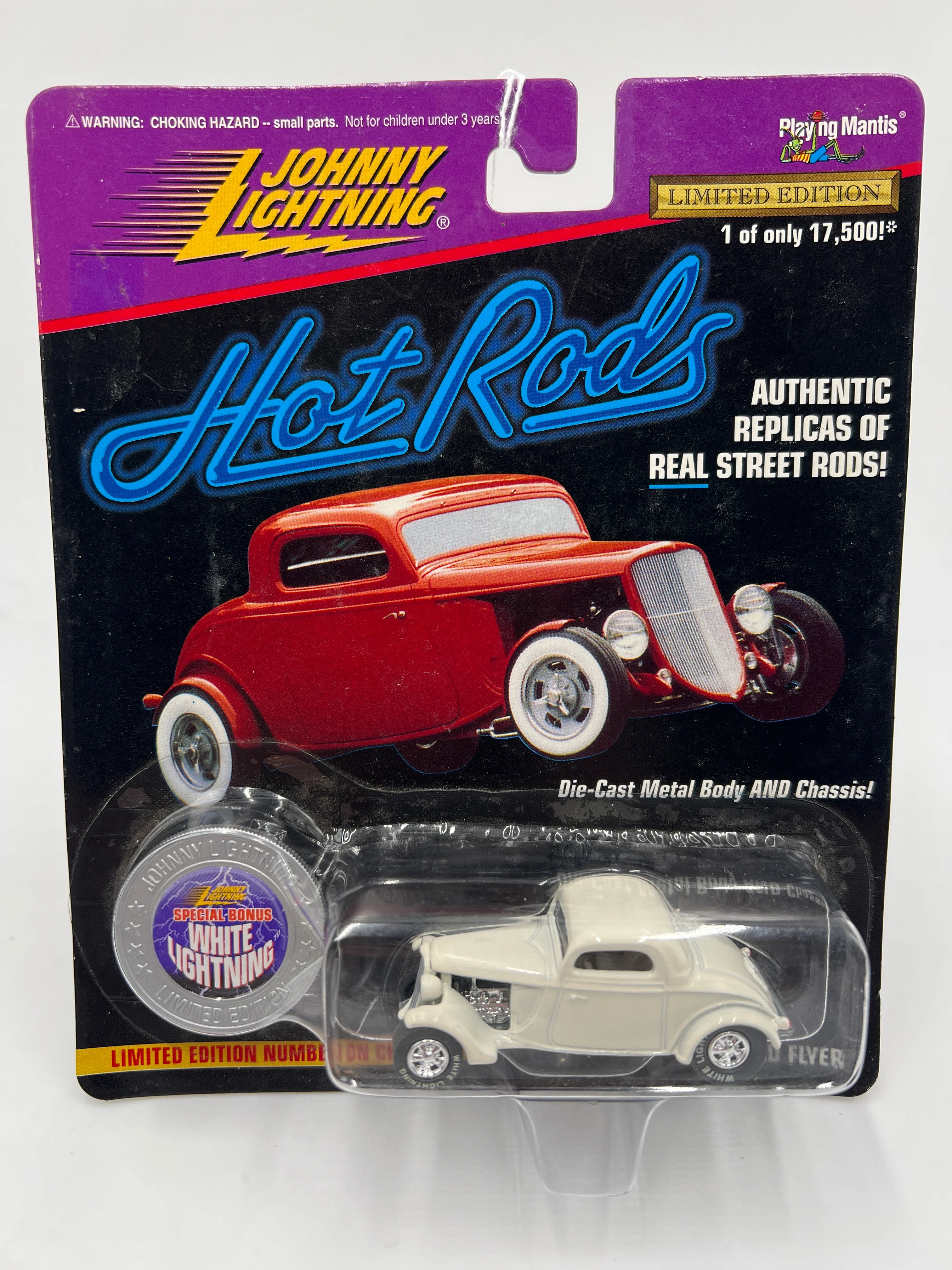 Johnny Lightning White Lightning Chase Hot Rods #483 Flathead Flyer Ford White - Image 2