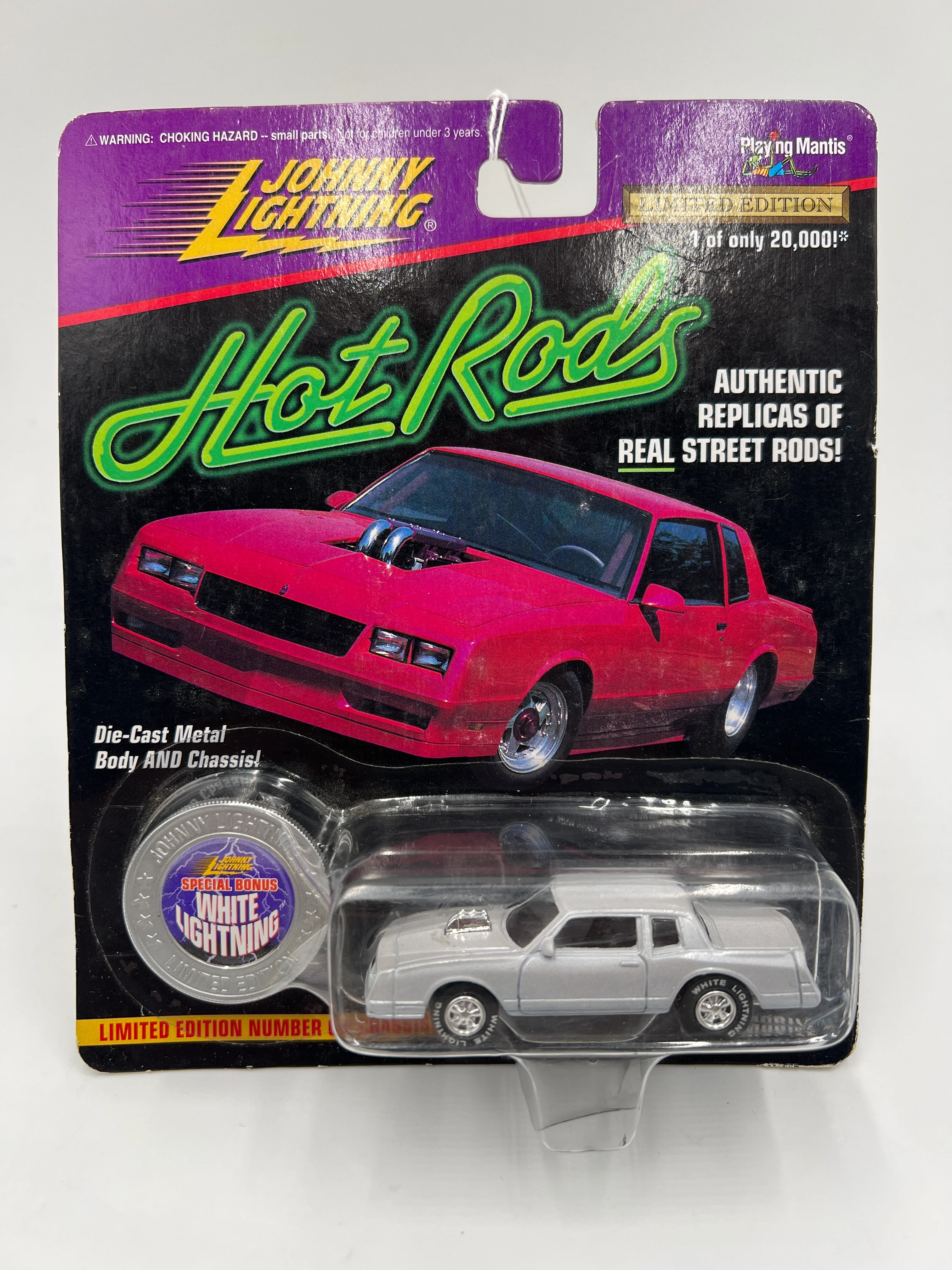 Johnny Lightning White Lightning Chase Hot Rods #71 Beastmobile 87 Monte Carlo White - Image 2
