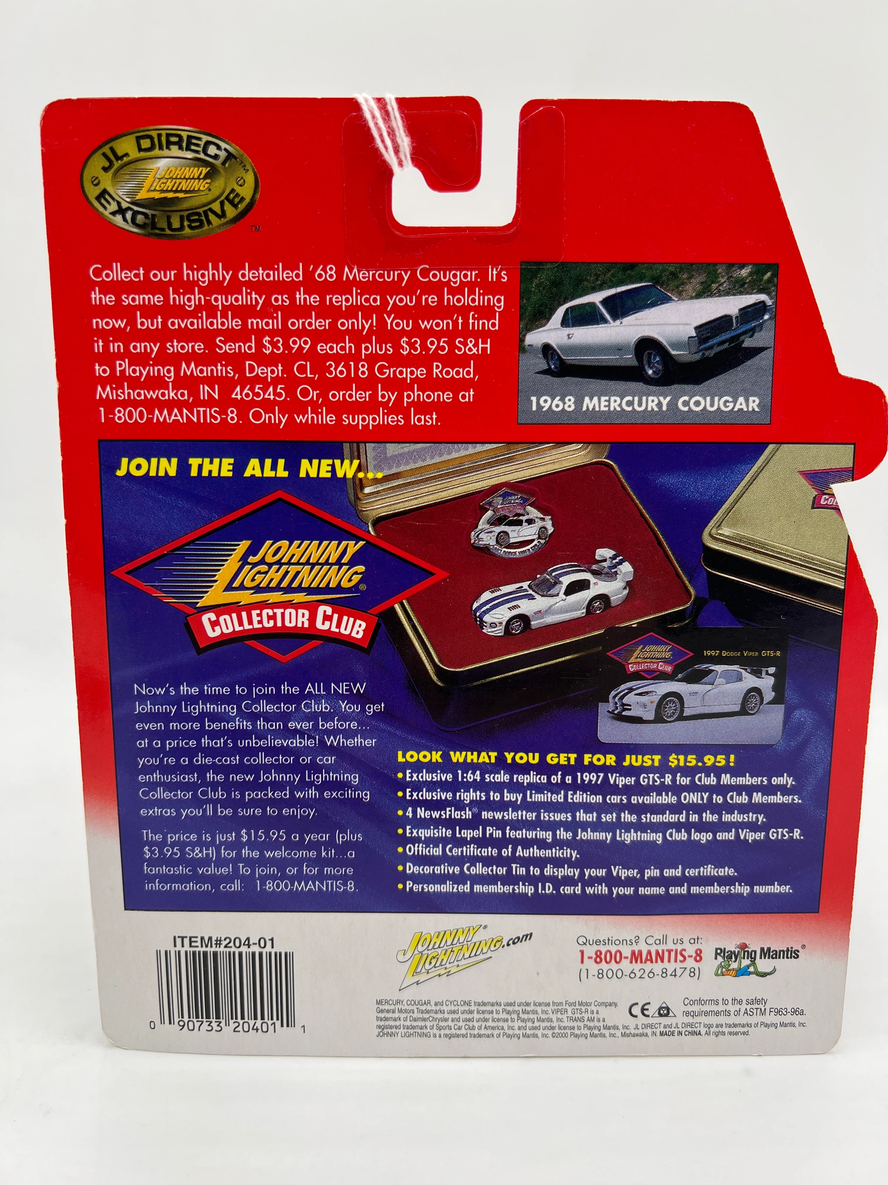 Johnny Lightning White Lightning Chase Muscle Cars U.S.A. 1971 Cyclone Spoiler Blue - Image 7