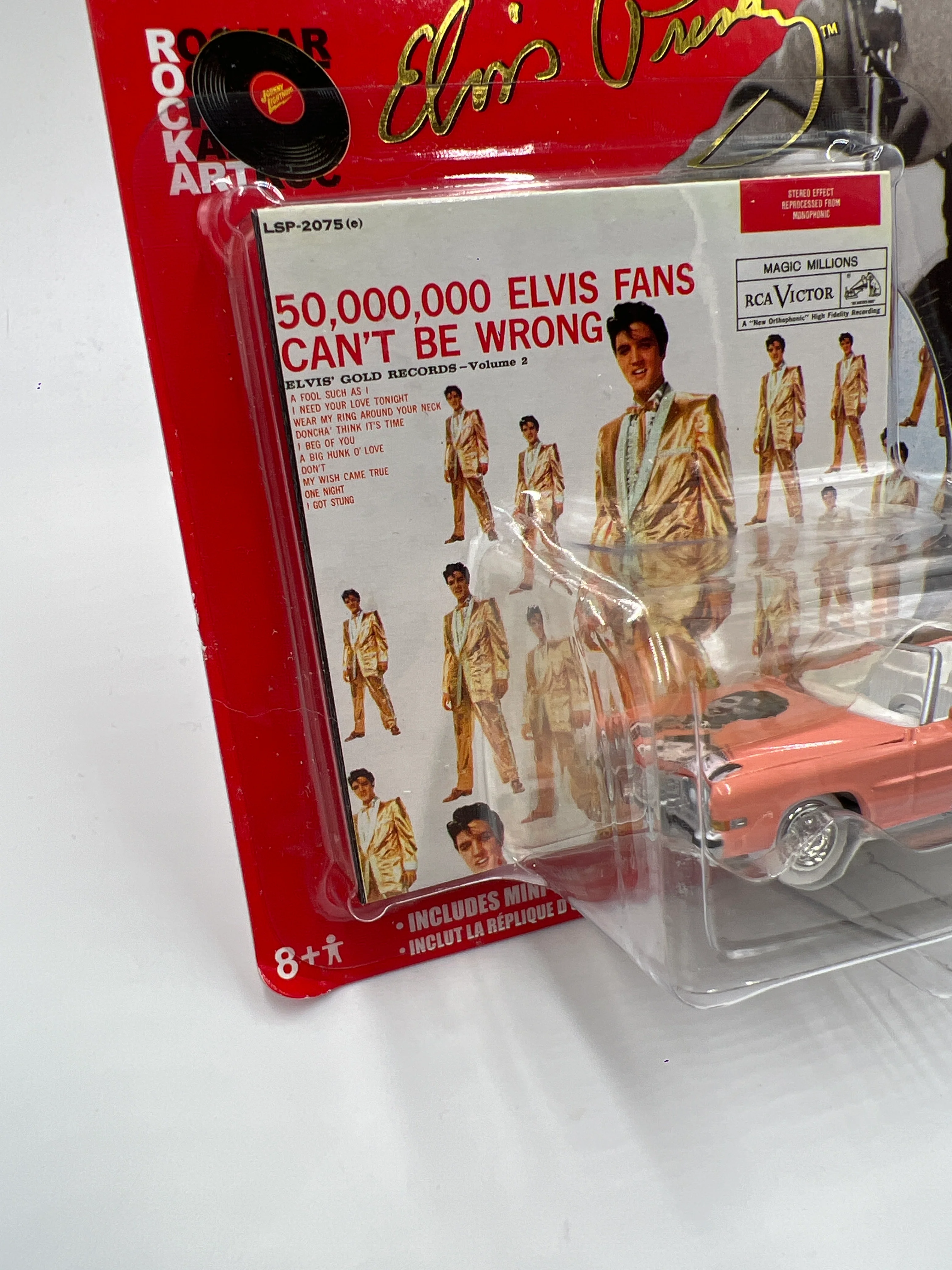Johnny Lightning White Lightning Chase Rock Art Elvis Presley #5 1973 Cadillac Eldorado Pink - Image 5
