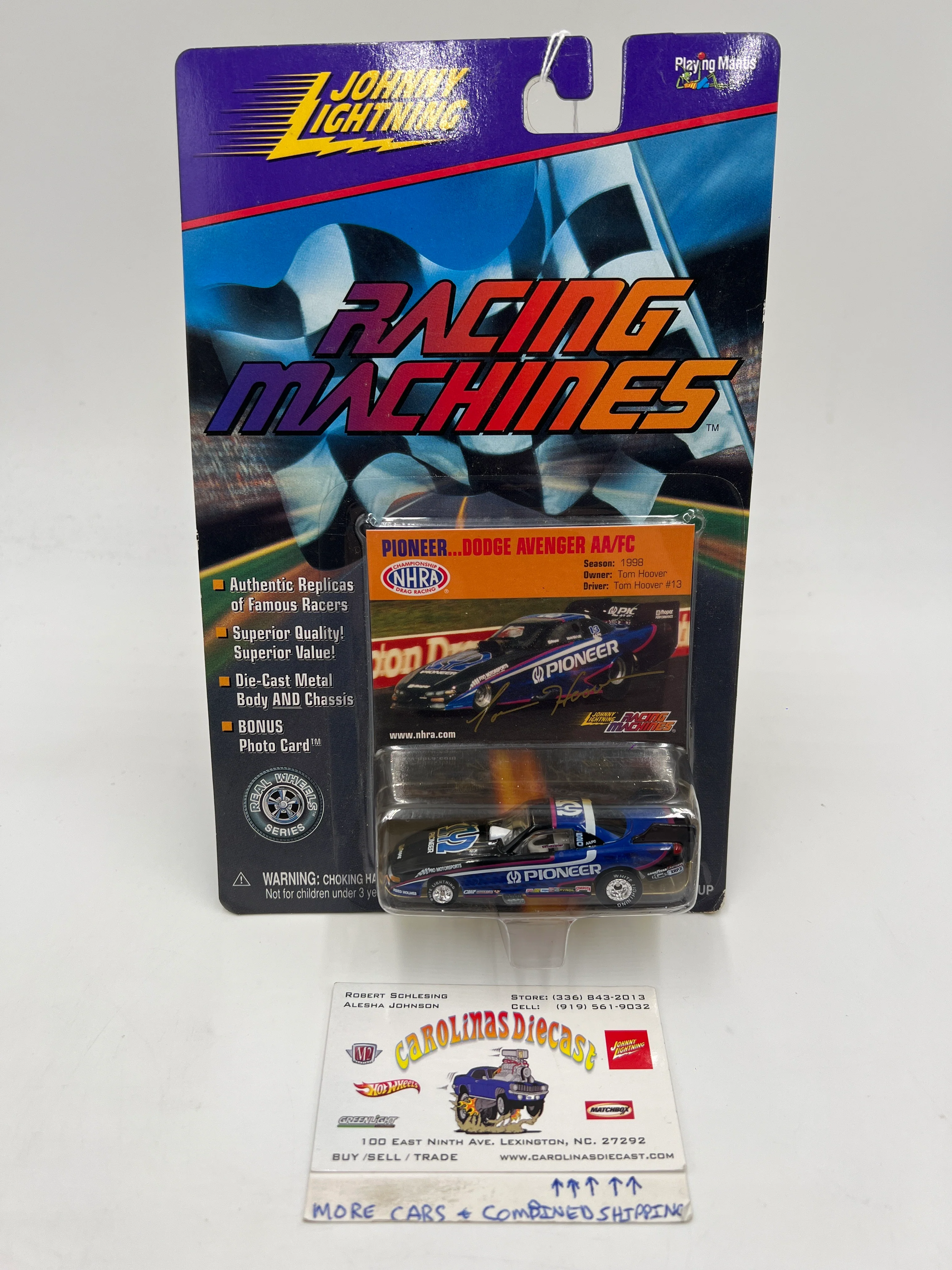Johnny Lightning White Lightning Chase Racing Machines Pioneer Dodge Avenger AA/FC Black 2
