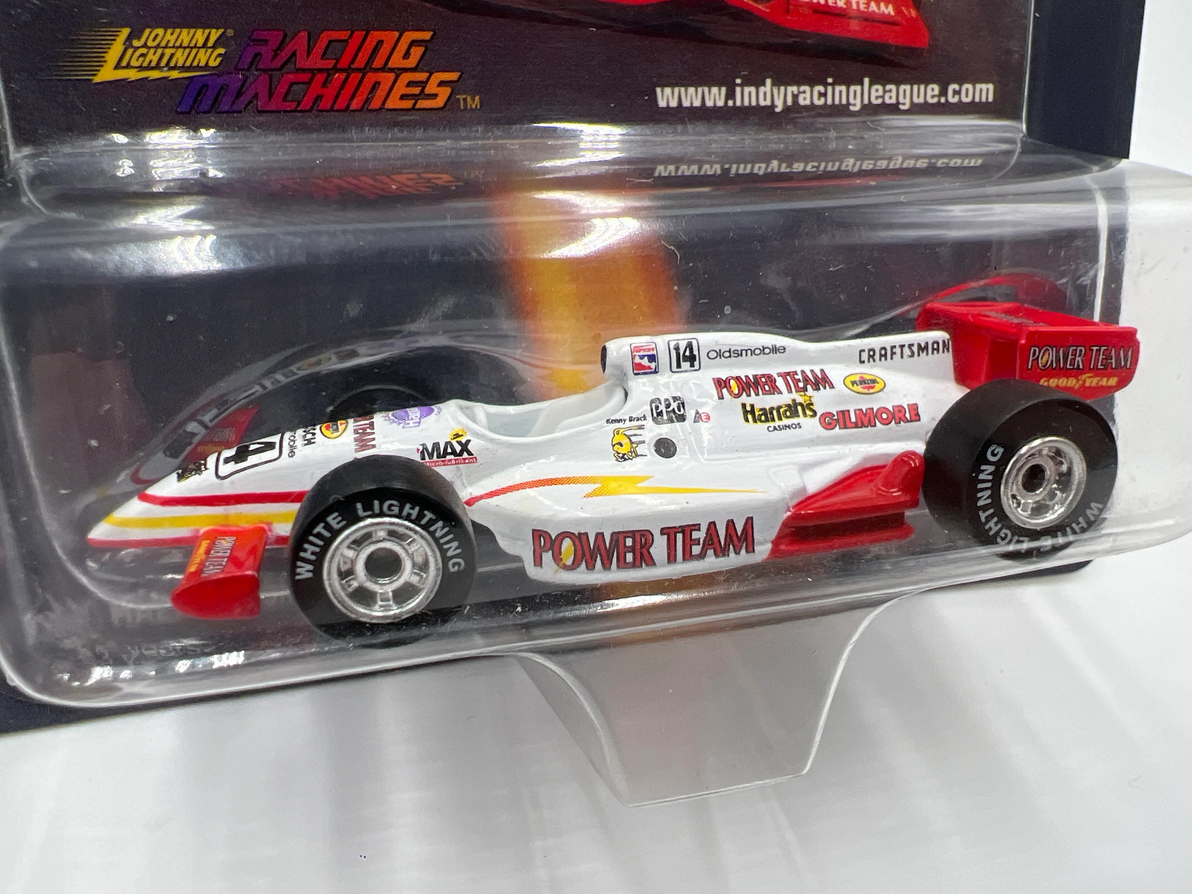 Johnny Lightning White Lightning Chase Racing Machines Powerteam Indy Racer White/Red - Image 3