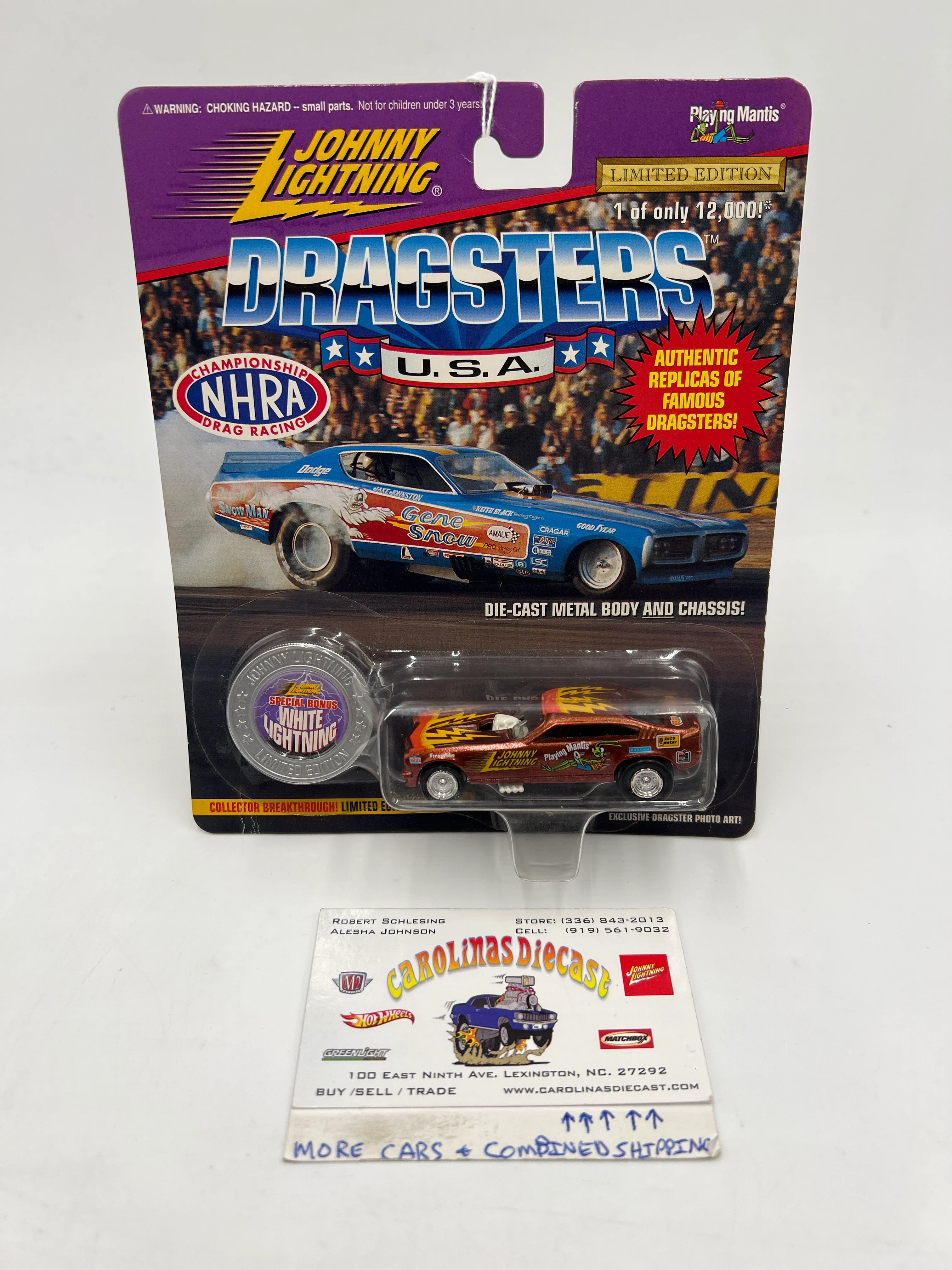 Johnny Lightning White Lightning Chase Dragsters U.S.A. Series 3 #1350 Playing Mantis Copper