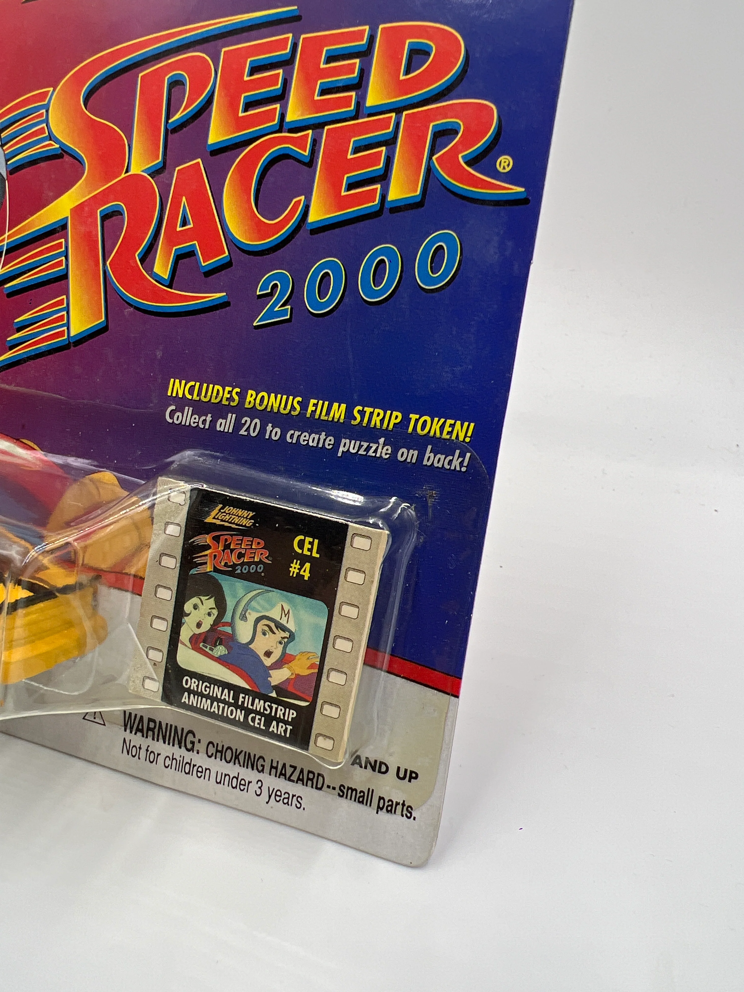 Johnny Lightning White Lightning Chase Speed Racer 2000 CEL #4 Racer X Stock Car Yellow - Image 4