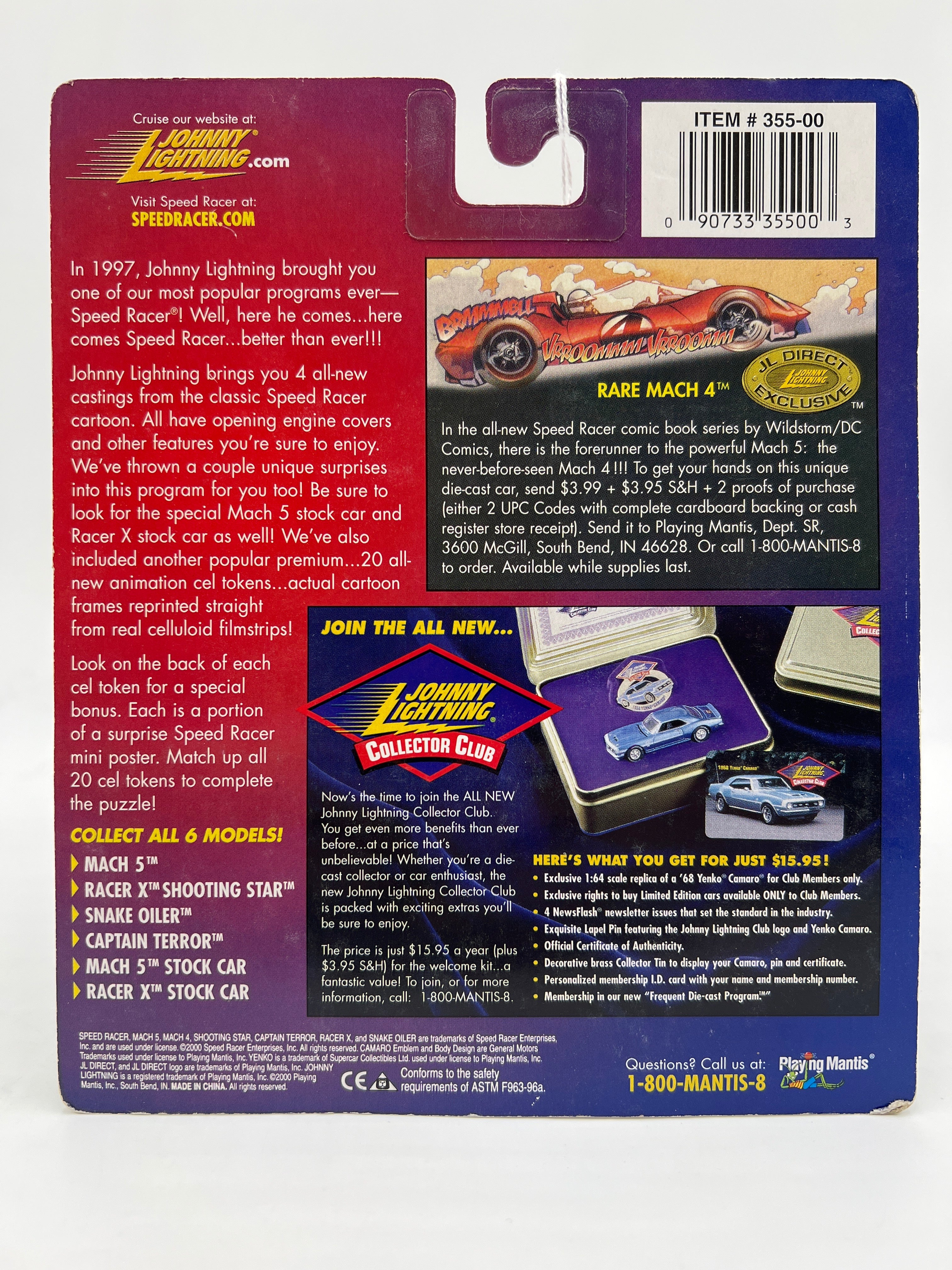 Johnny Lightning White Lightning Chase Speed Racer 2000 CEL #4 Racer X Stock Car Yellow - Image 7