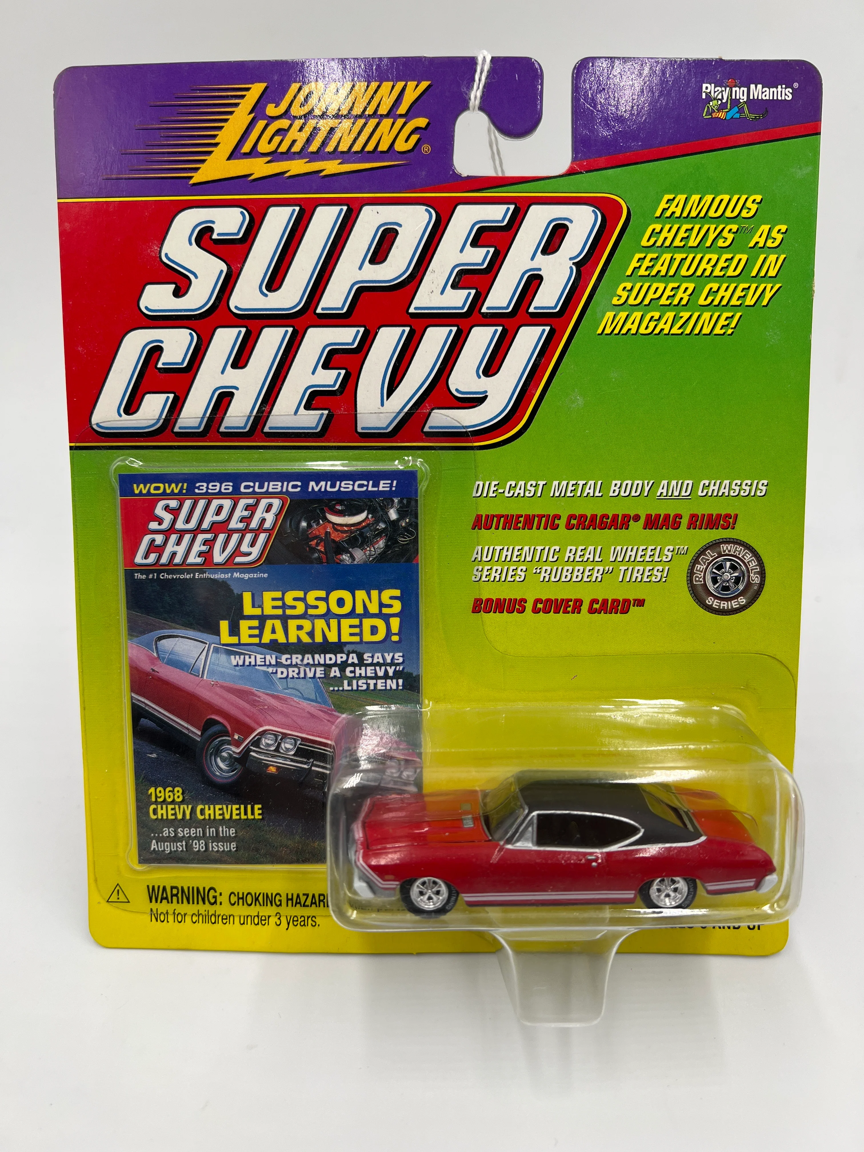 Johnny Lightning White Lightning Chase Super Chevy 1968 Chevy Chevelle Red - Image 2