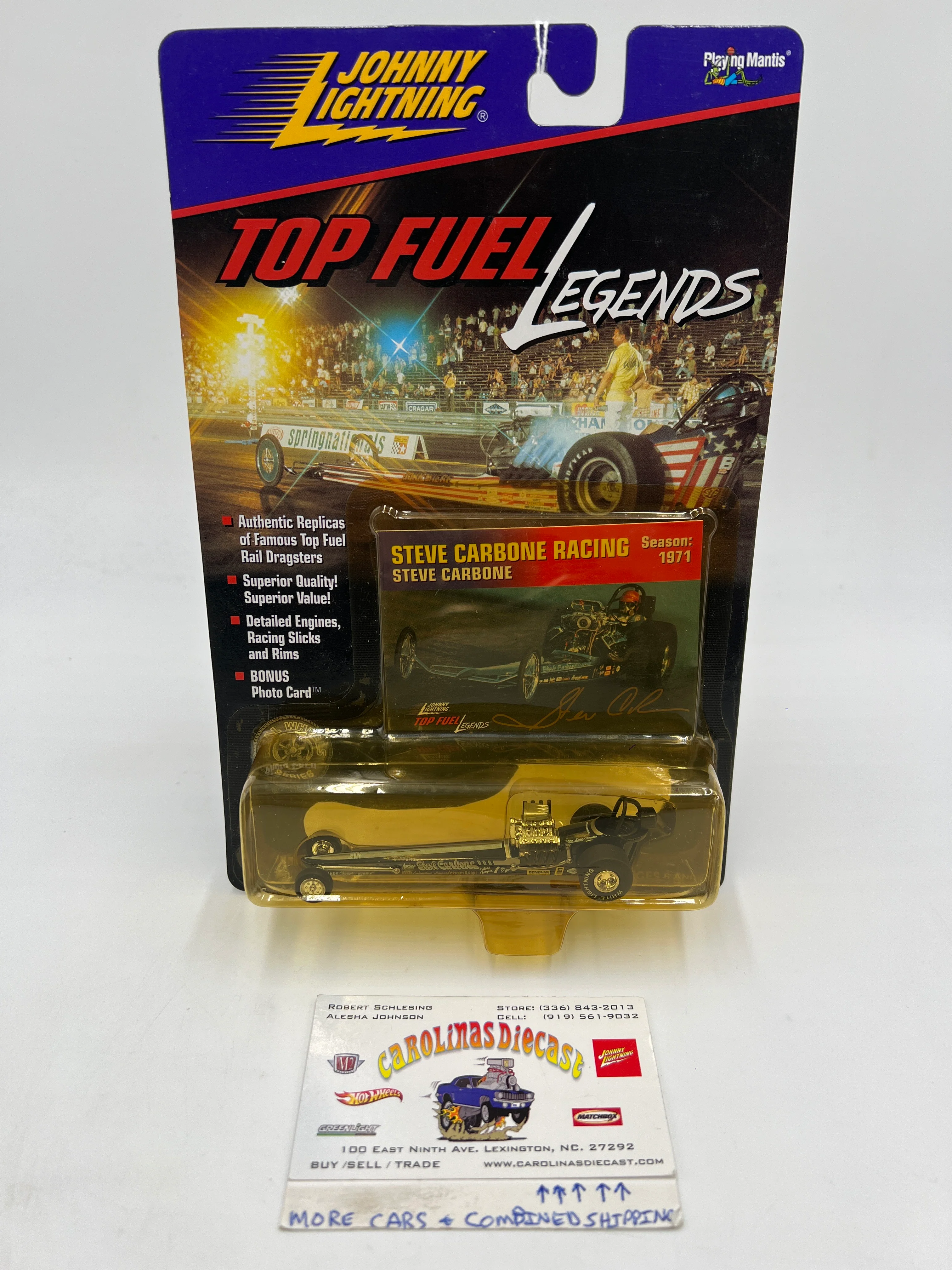 Johnny Lightning White Lightning Chase Top Fuel Legends #365 Steve Carbone Racing