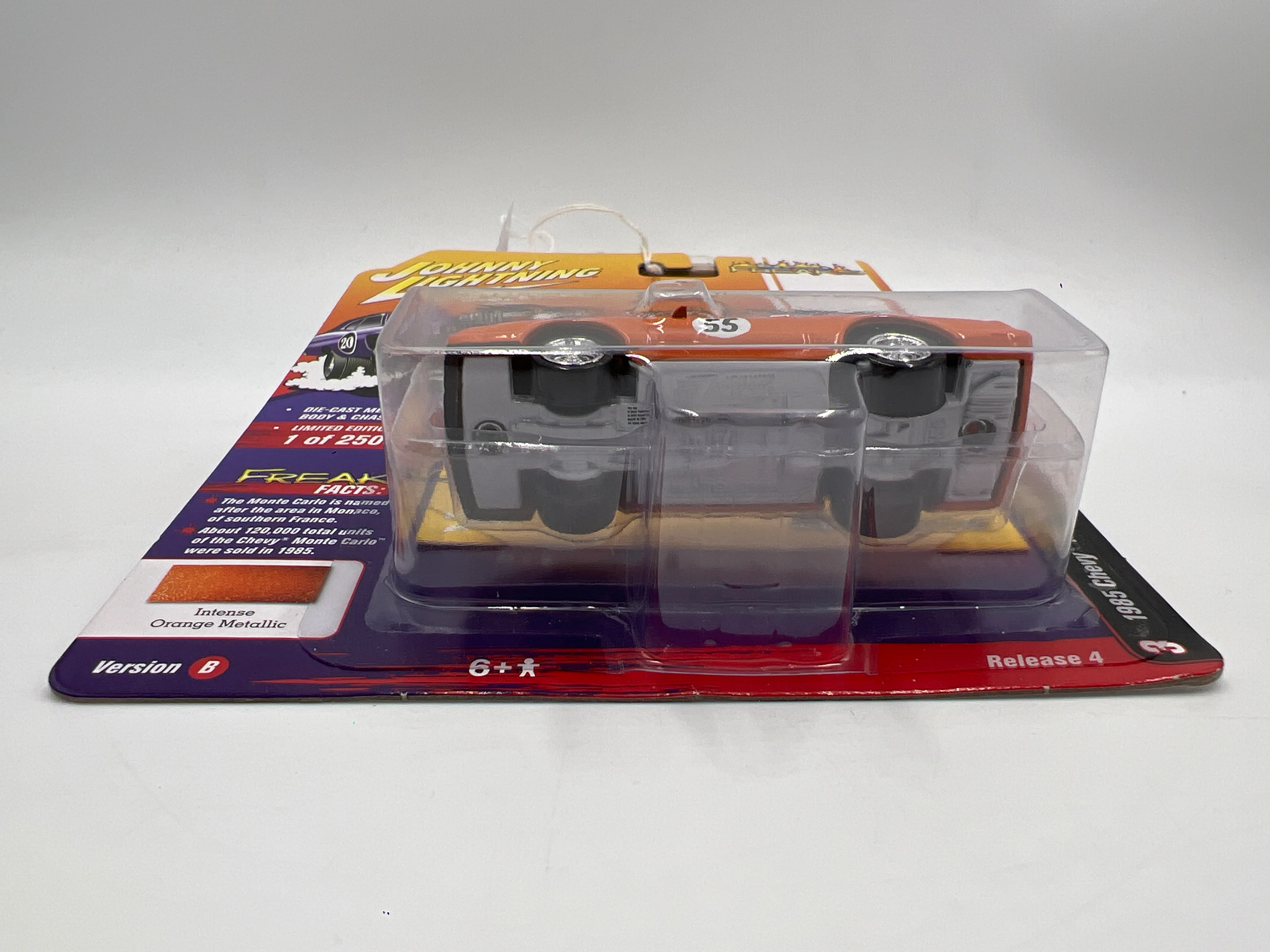 Johnny Lightning White Lightning Street Freaks Spoilers 20 1985 Chevy Monte Carlo Orange - Image 6