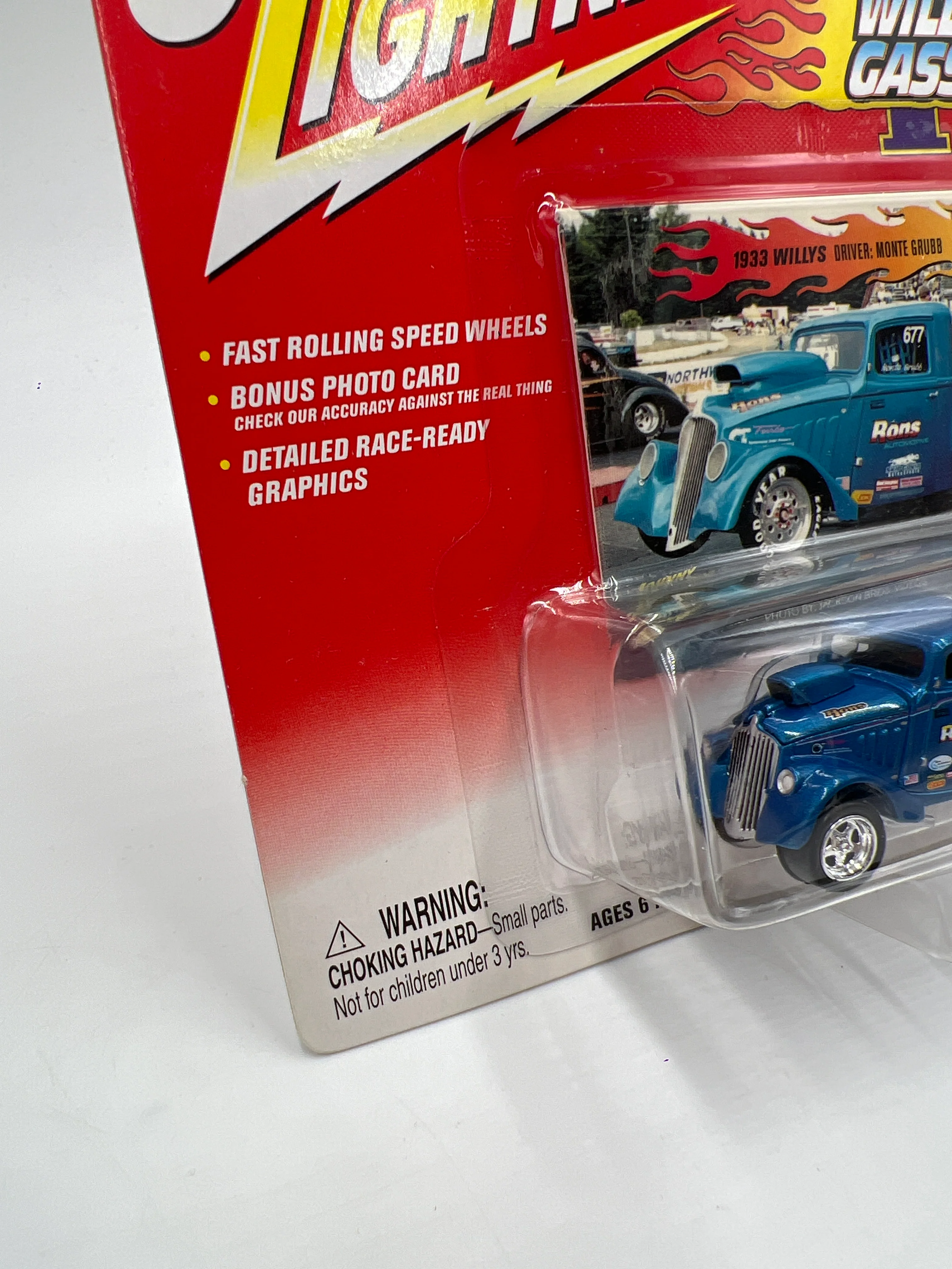 Johnny Lightning Willys Gassers 1933 Willys Monte Grubb Blue 221E - Image 4