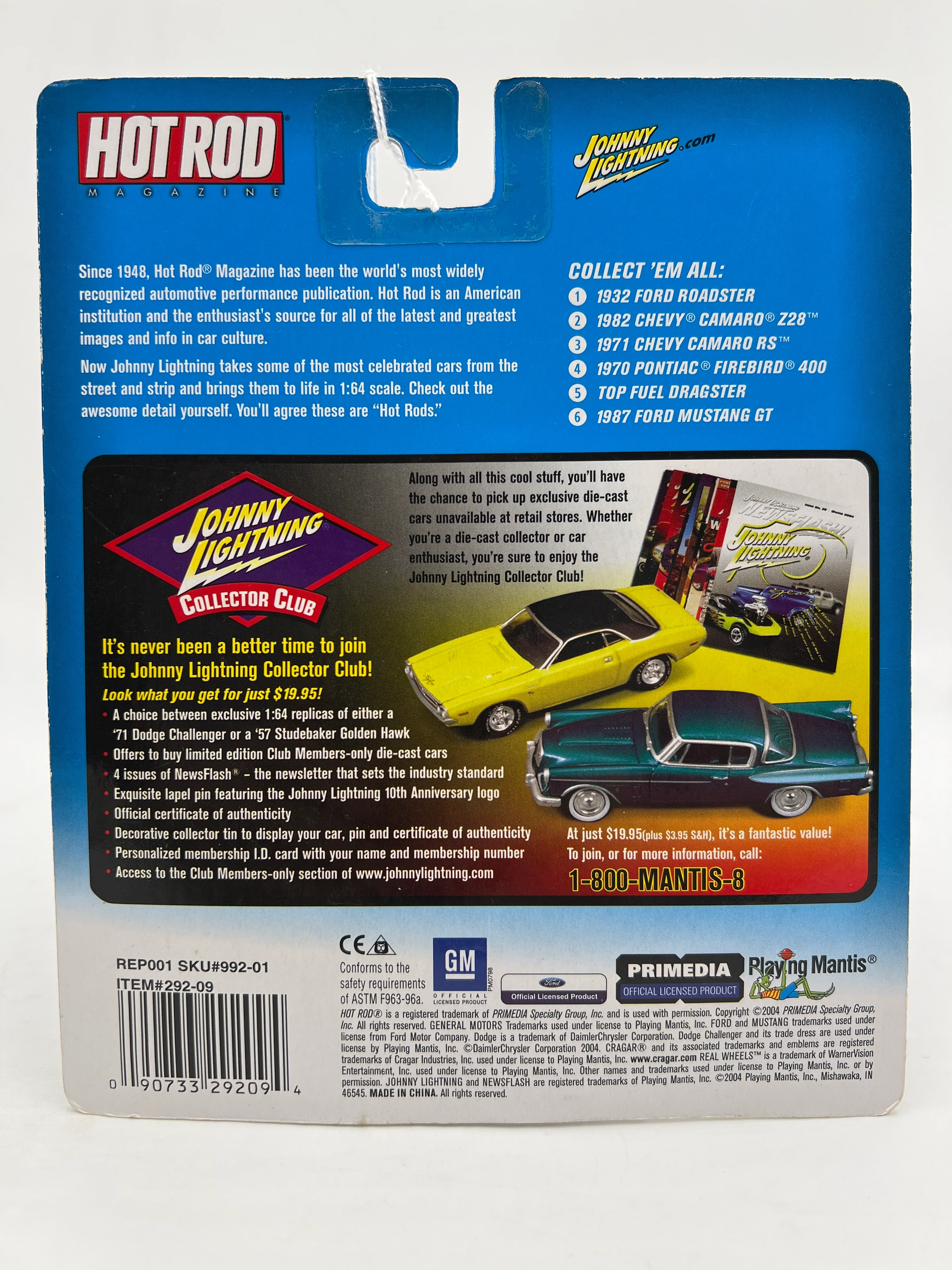 Johnny Lightning Hot Rod Magazine #1 1932 Ford Roadster Black 221E - Image 6