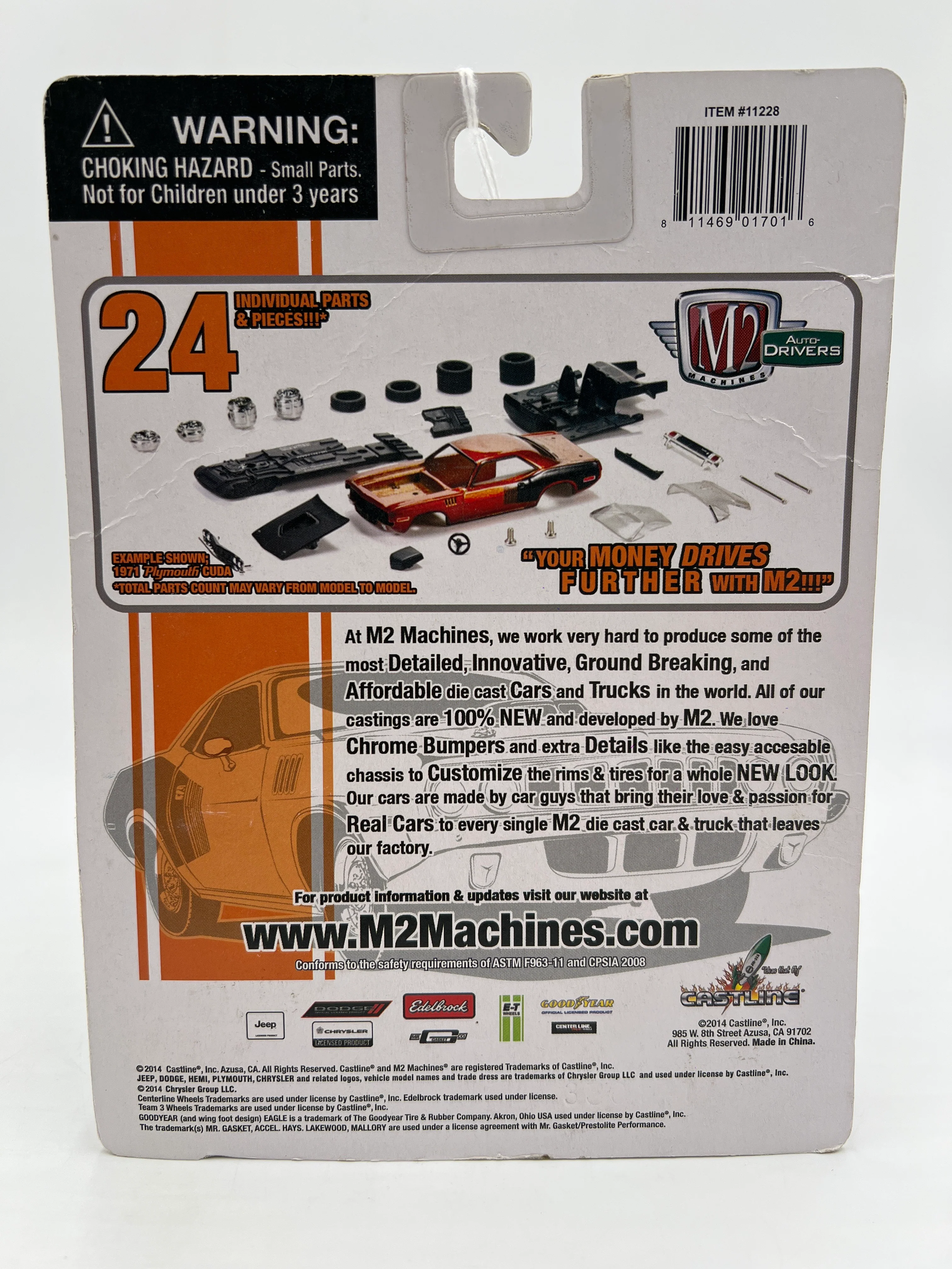 M2 Machine Auto-Drivers 1971 Dodge Charger R/T 383 Purple R30 Card Not Perfect 191B - Image 7