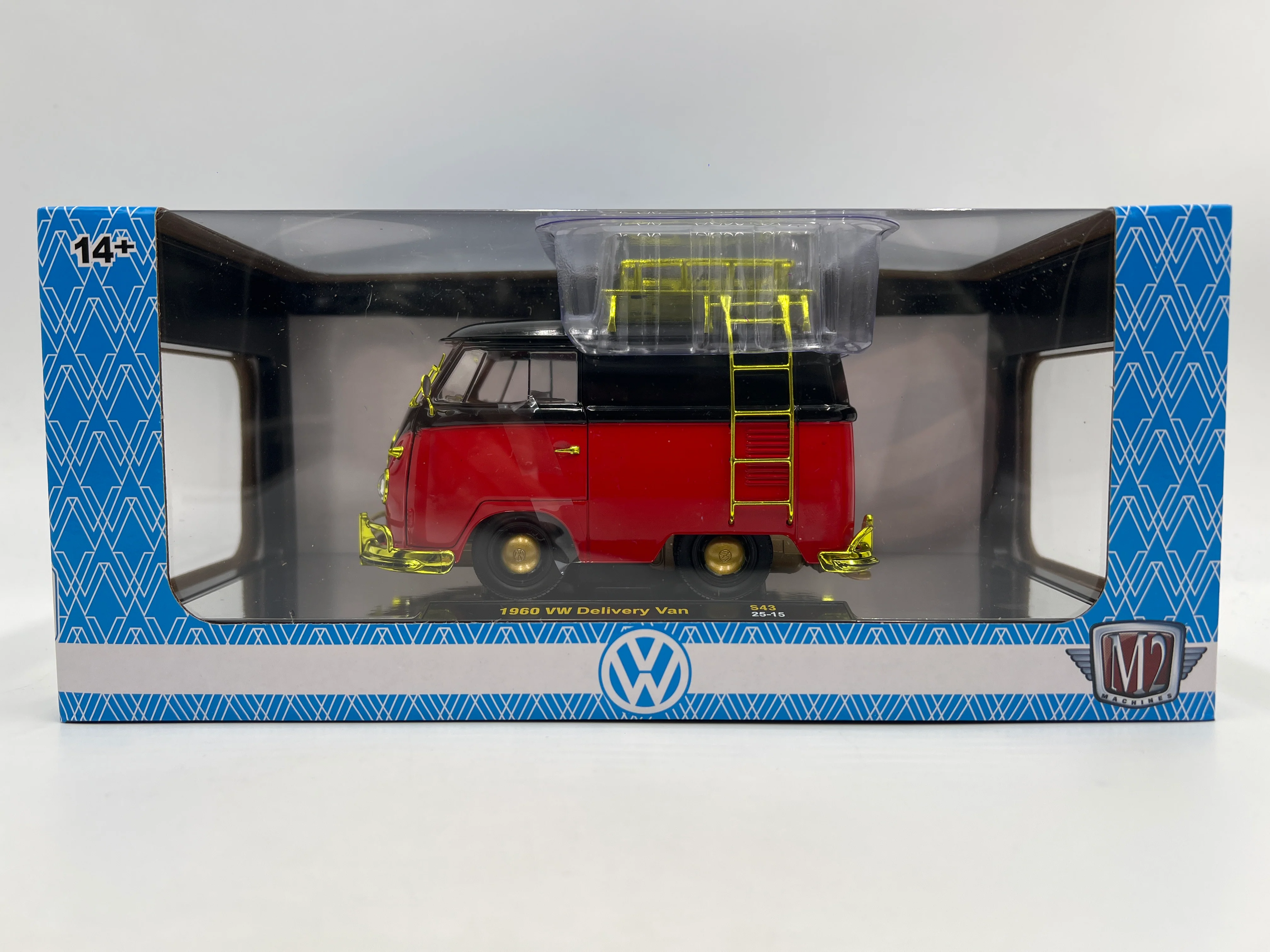 M2 Machines 1/24 CHASE 1960 VW Delivery Van Red/Black S43