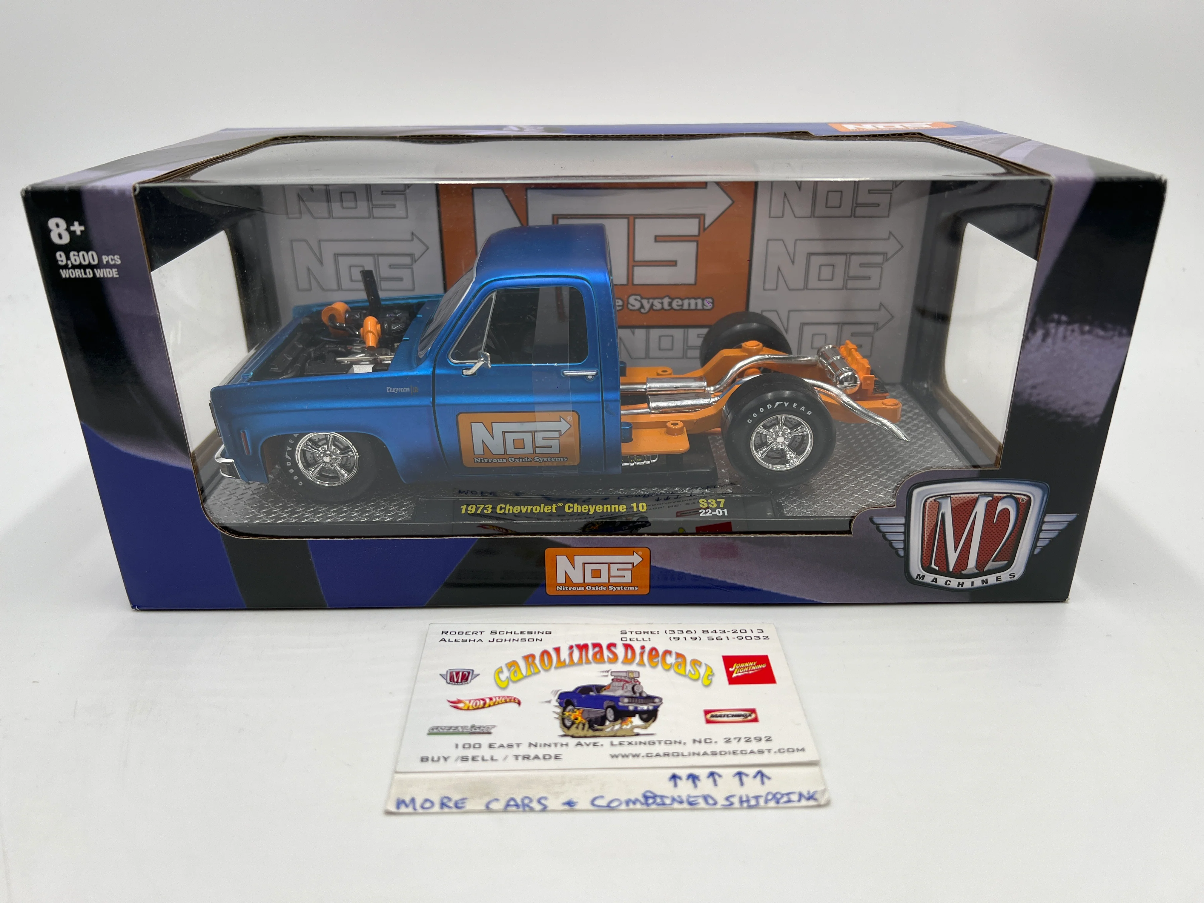 M2 Machines 1/24 NOS 1973 Chevrolet Cheyenne 10 Blue/Orange S37