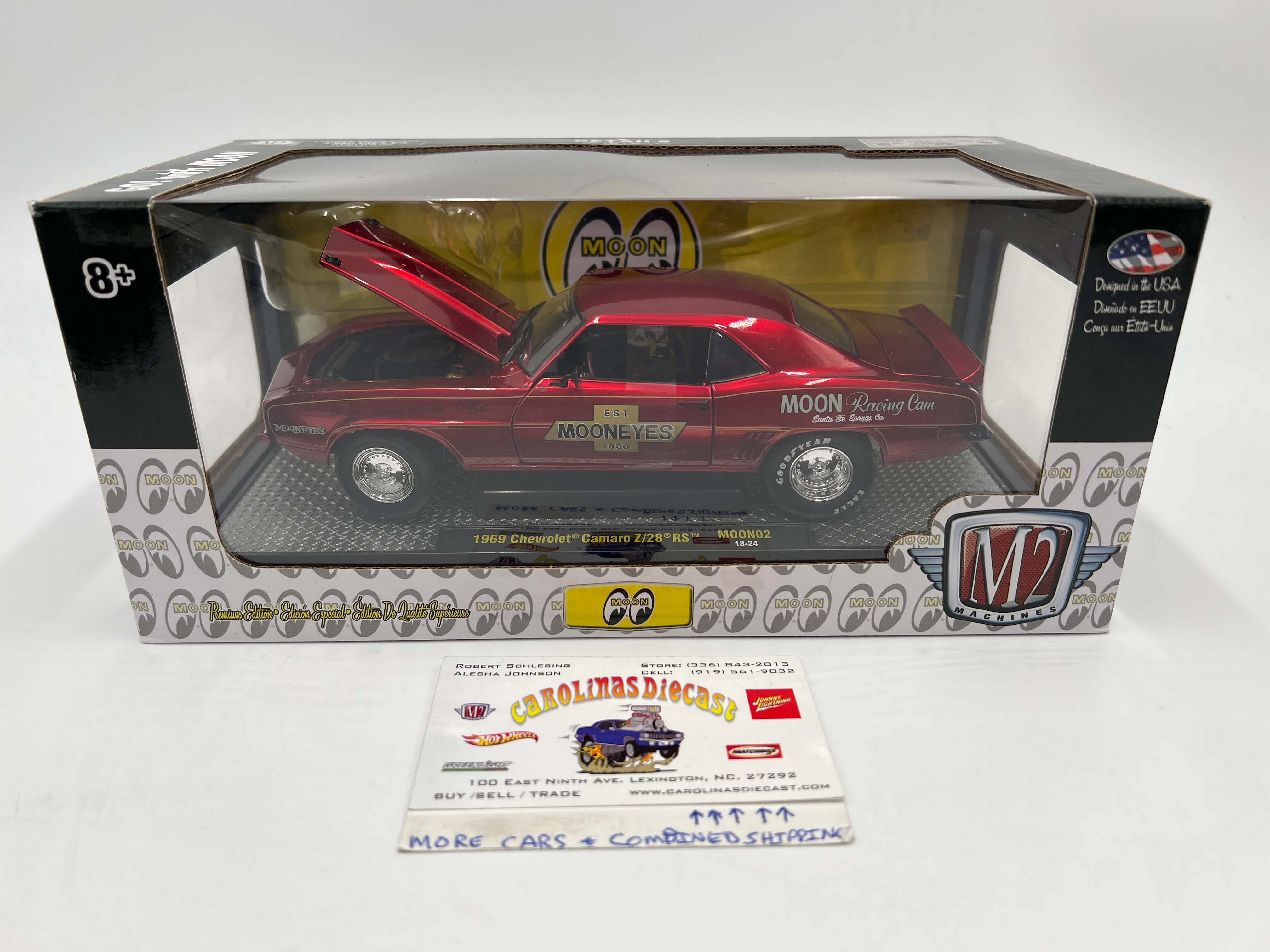 M2 Machines 1/24 Mooneyes 1969 Chevrolet Camaro Z/28 RS Red MOON02
