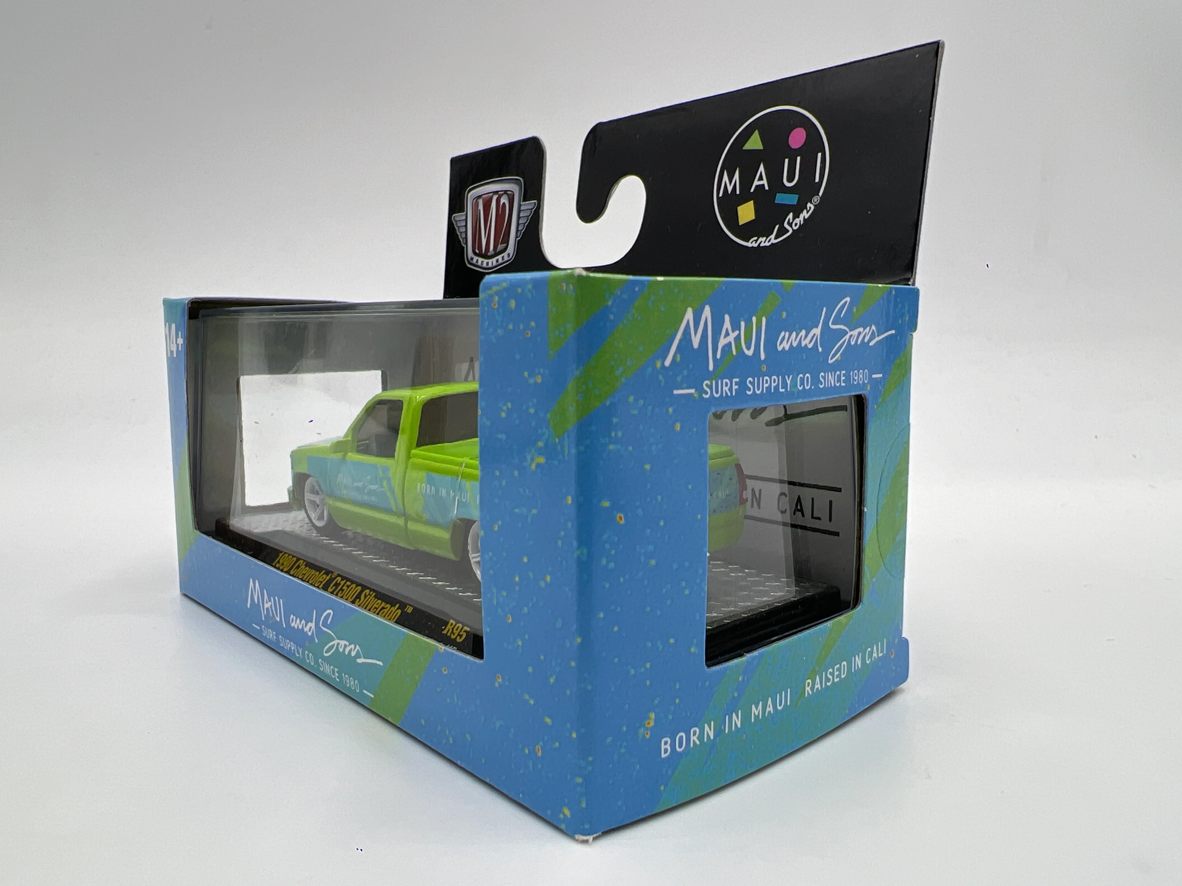 M2 Machines Maui And Sons 1990 Chevrolet C1500 Silverado Green R95 - Image 3