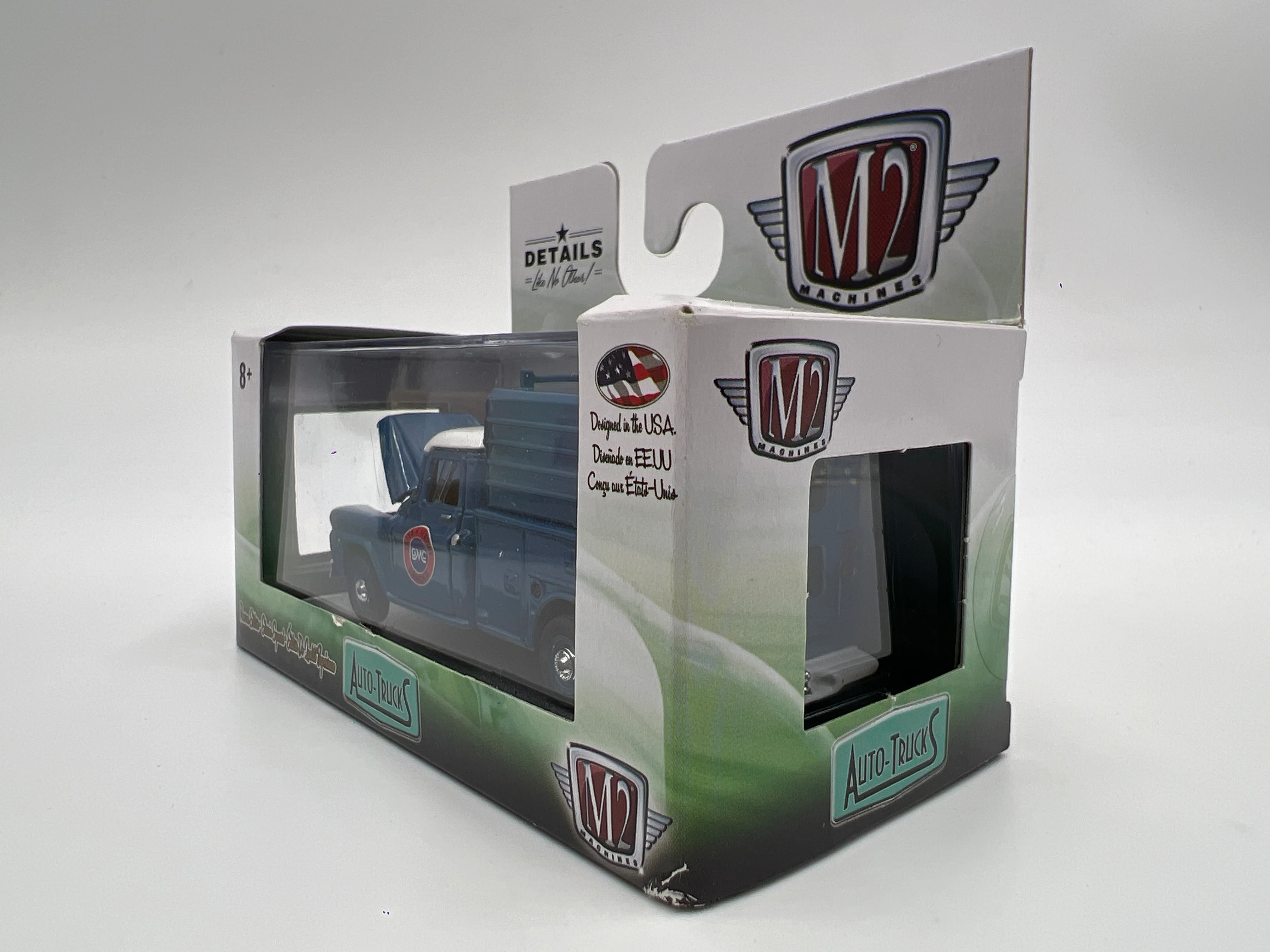 M2 Machines Auto-Trucks 1958 GMC Fleet Option Truck Blue R42 Cracked Case - Image 4