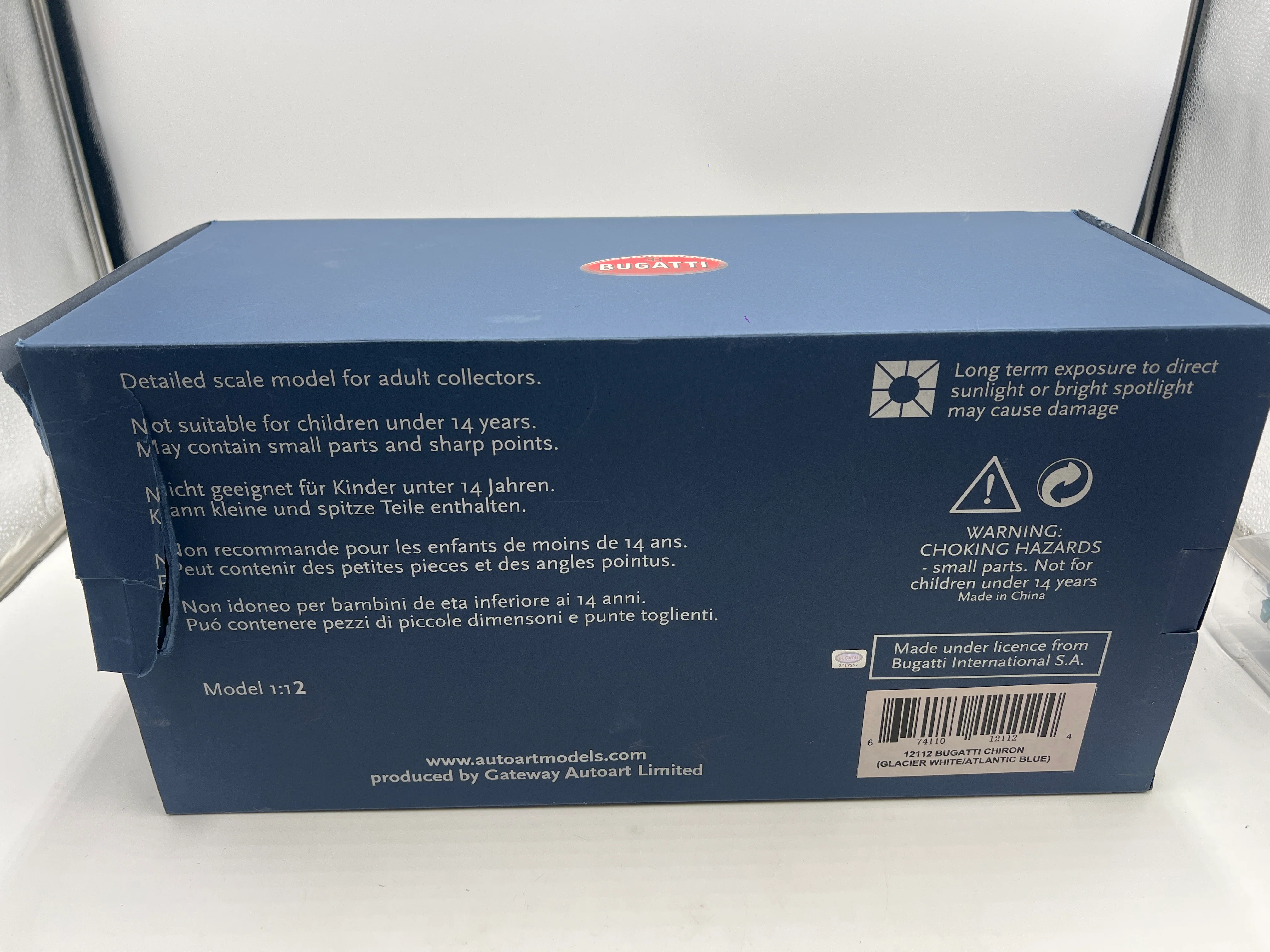 VHTF AutoArt Limited 1/12 Scale Bugatti Chiron New With Box *Outer Box Has Damage* - Image 16