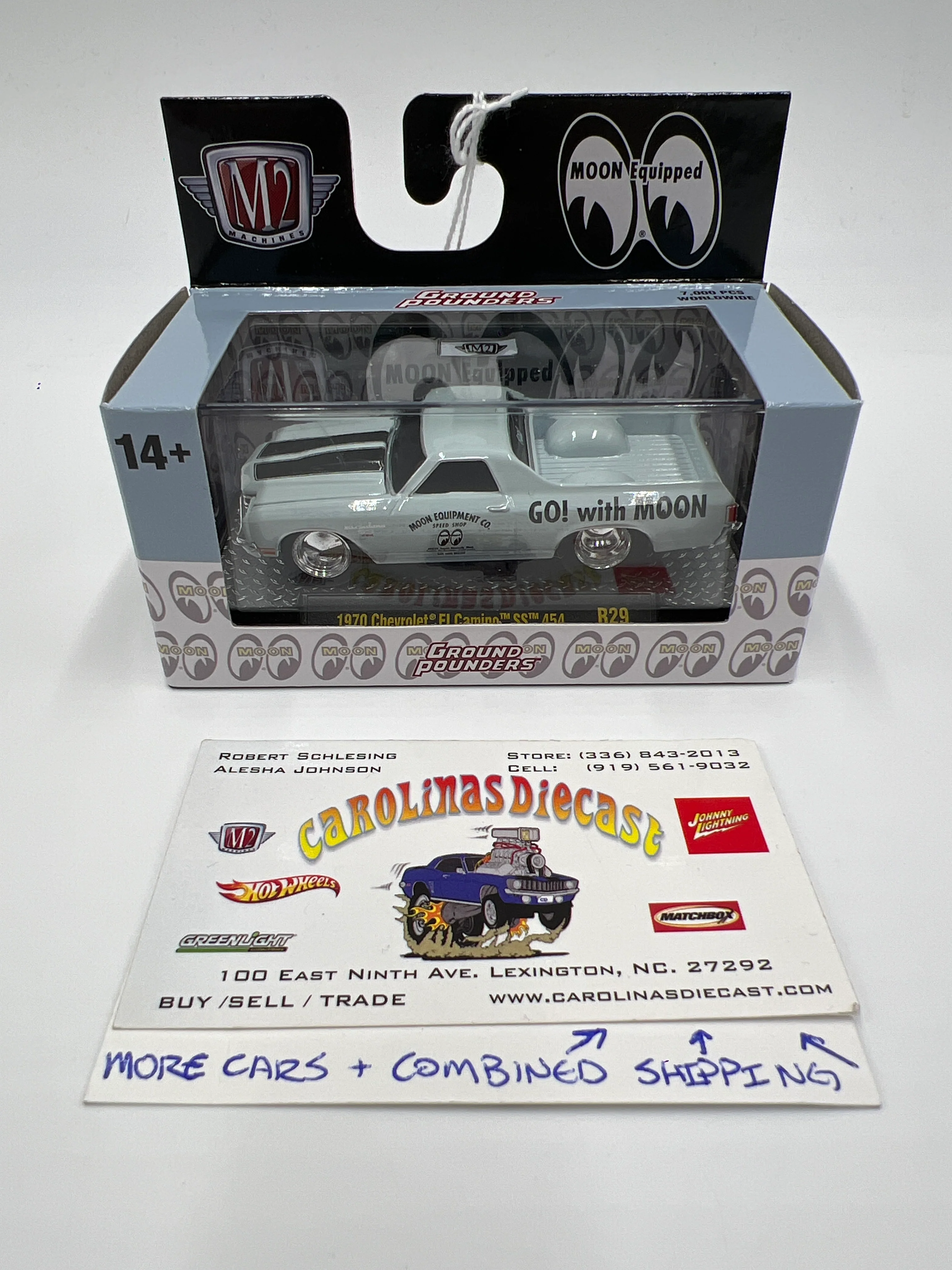 M2 Machines Ground Pounders Mooneyes 1970 Chevrolet El Camino SS 454 Light Blue R29
