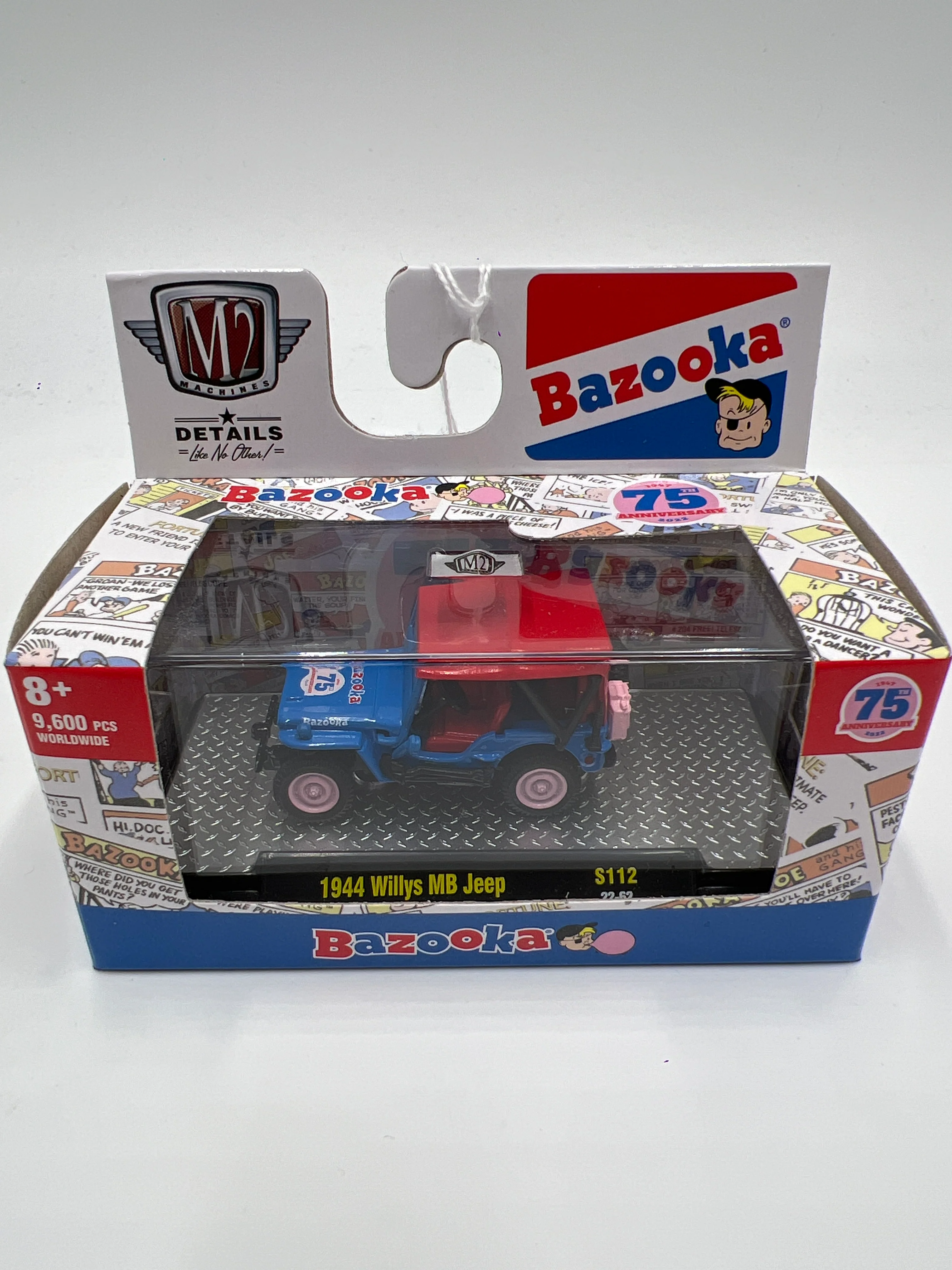 M2 Machines Bazooka 75th Anniversary 1944 Willys MB Jeep S112 - Image 2