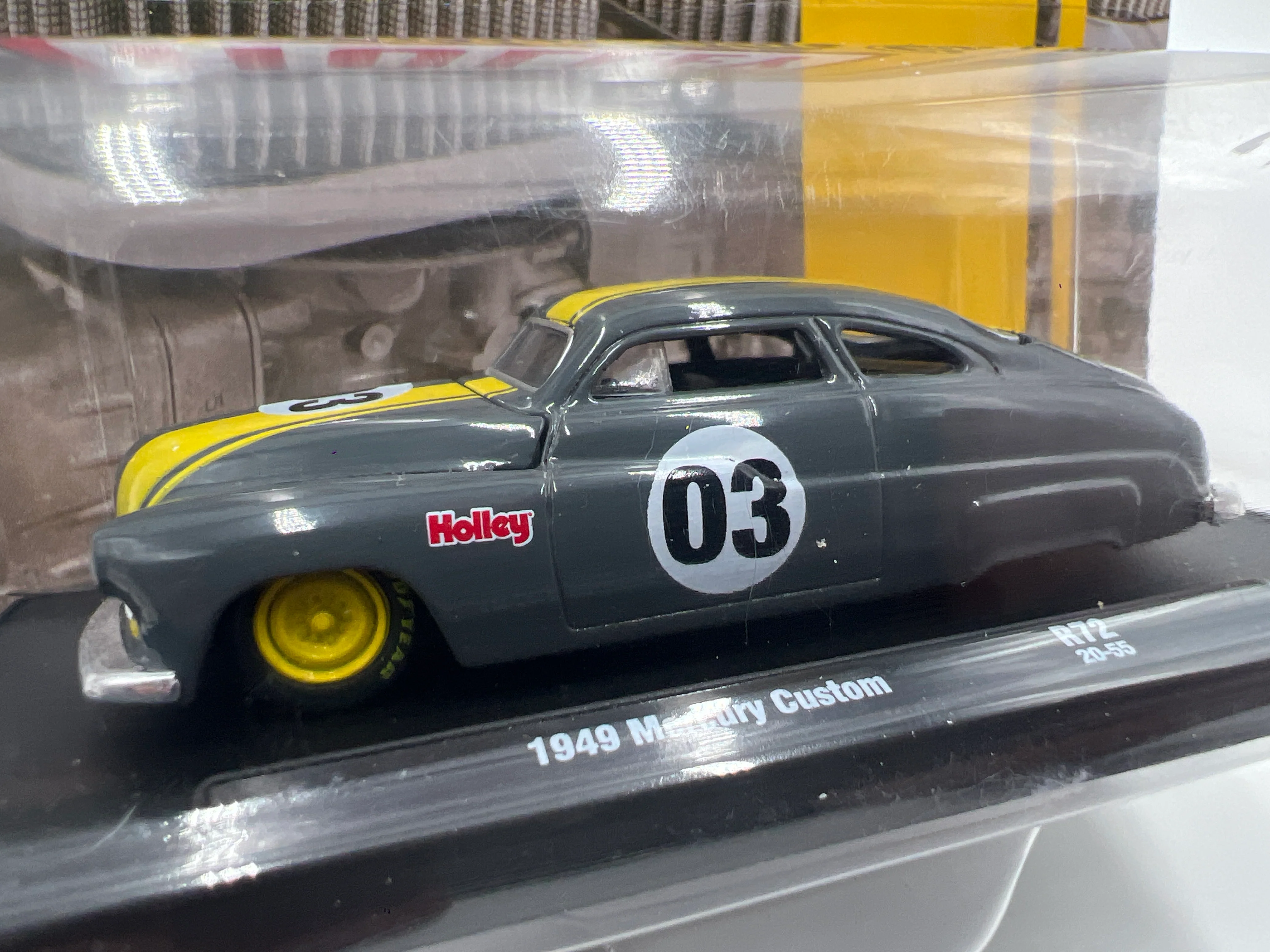 M2 Machines Auto Drivers 1949 Mercury Custom Gray Holley R72 192B - Image 2