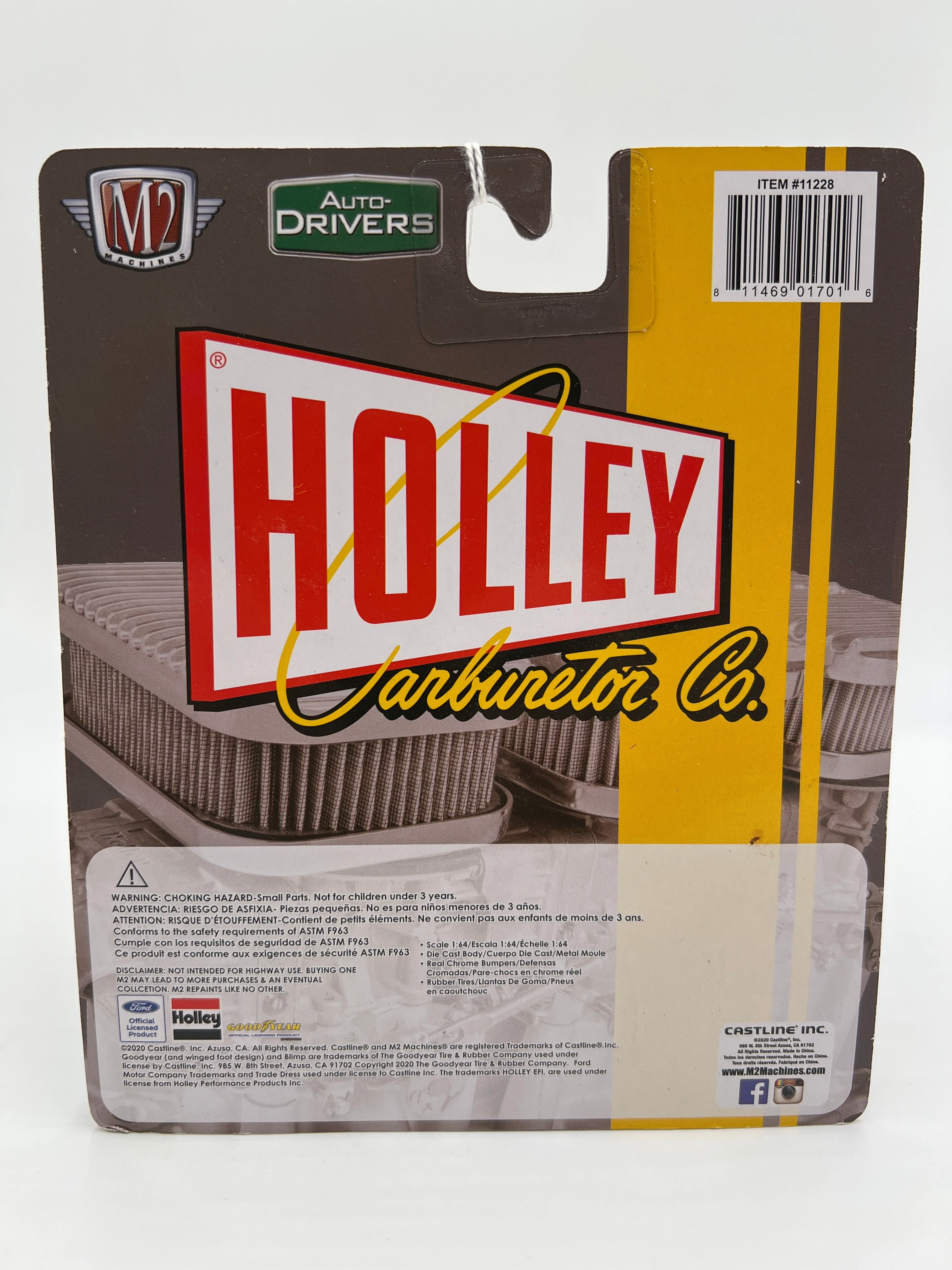 M2 Machines Auto Drivers 1949 Mercury Custom Gray Holley R72 192B - Image 6