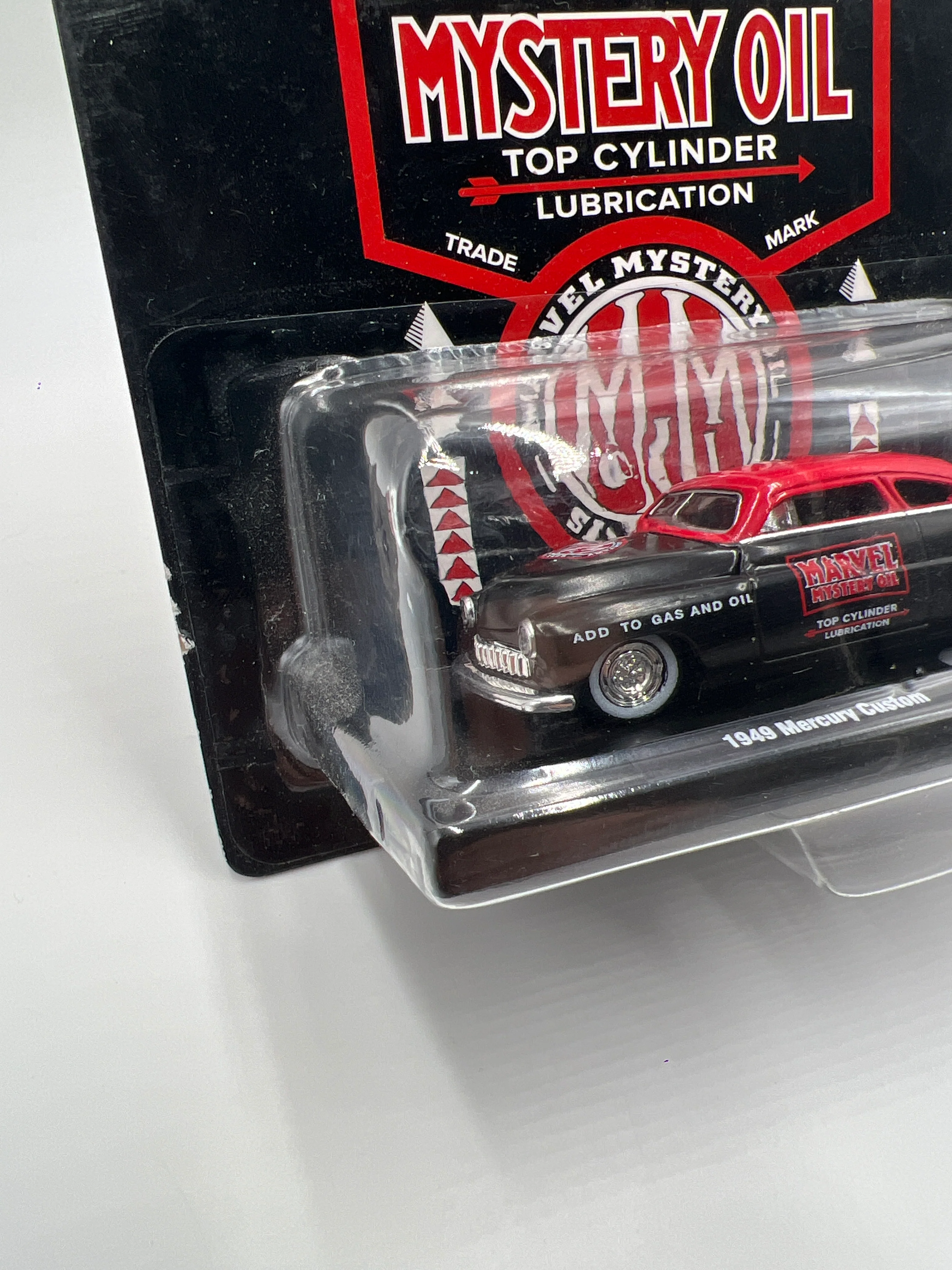 M2 Machines Auto Drivers 1949 Mercury Custom Black/Red Marvel Mystery Oil R91 189A - Image 4