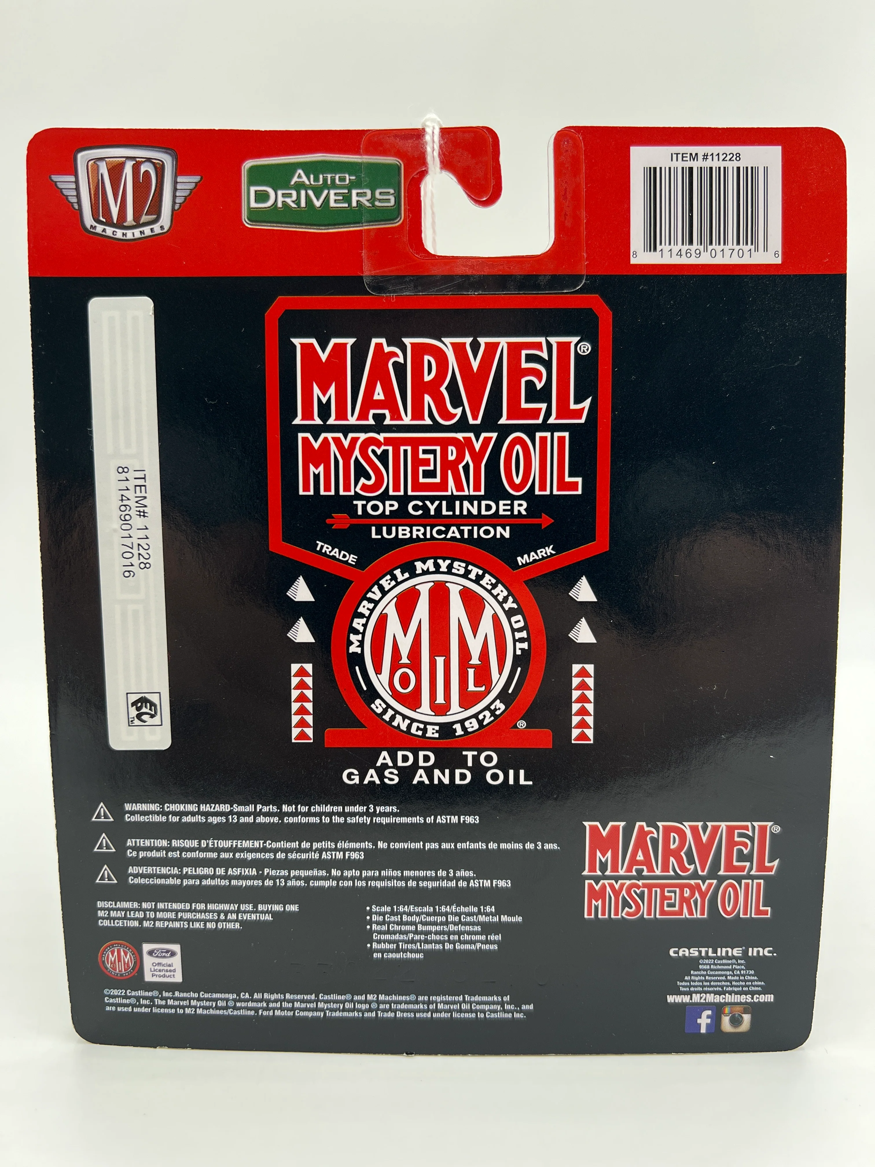 M2 Machines Auto Drivers 1949 Mercury Custom Black/Red Marvel Mystery Oil R91 189A - Image 5