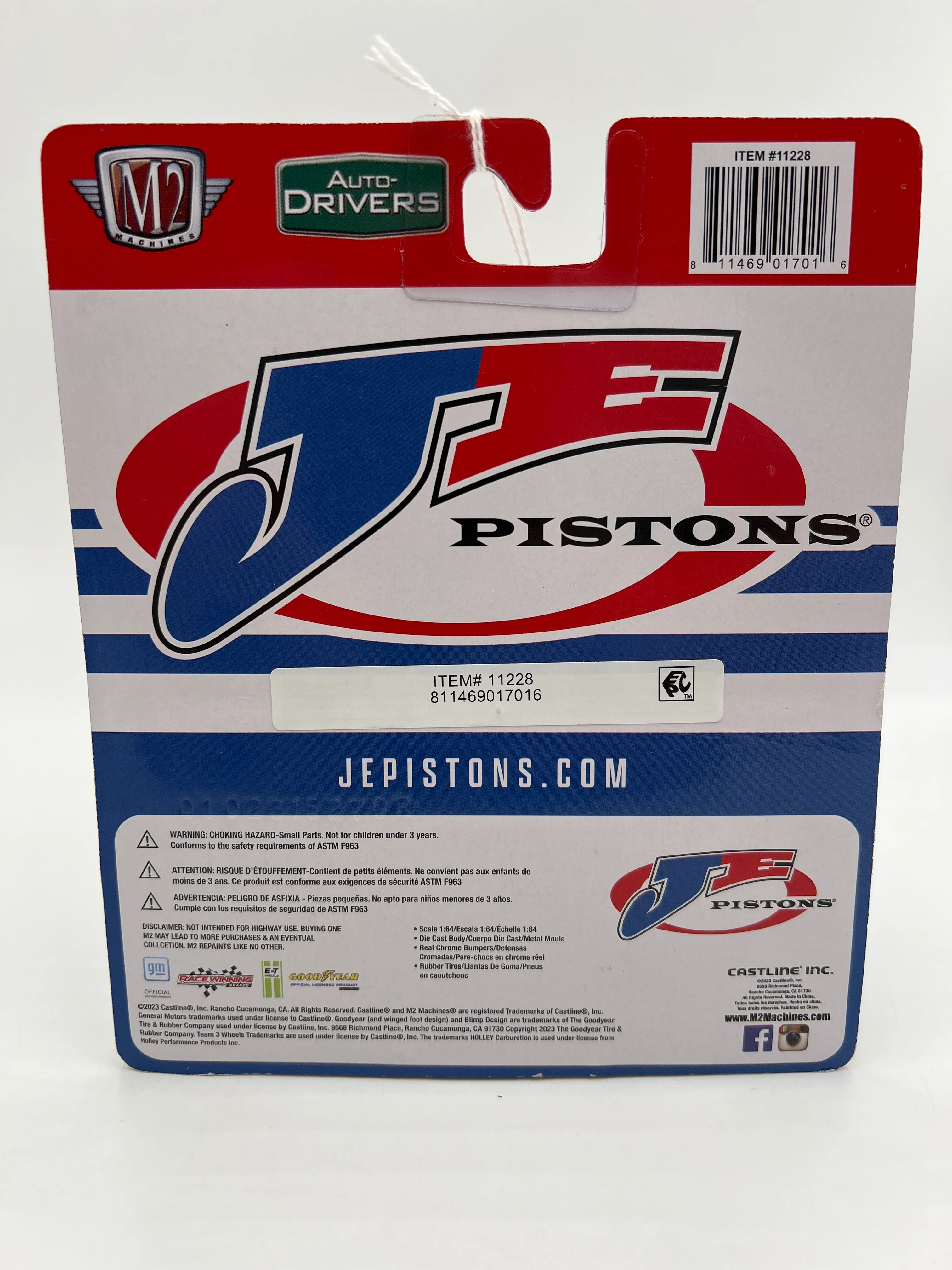 M2 Machines Auto-Drivers 1969 Chevrolet Camaro SS/RS Blue JE Pistons R94 192D - Image 6