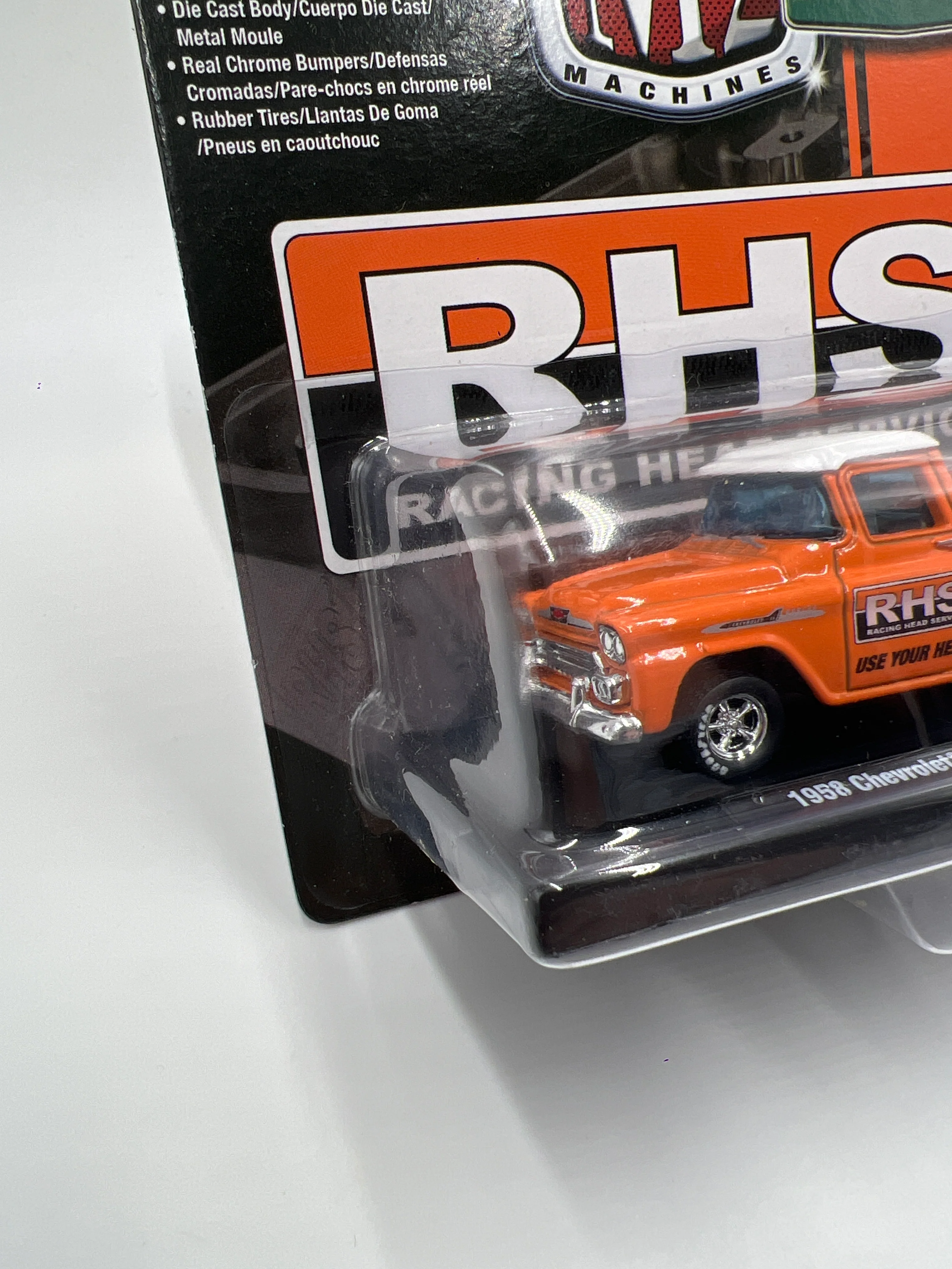 M2 Machines Auto-Drivers 1958 Chevrolet Apache Stepside Orange RHS R60 192G - Image 4