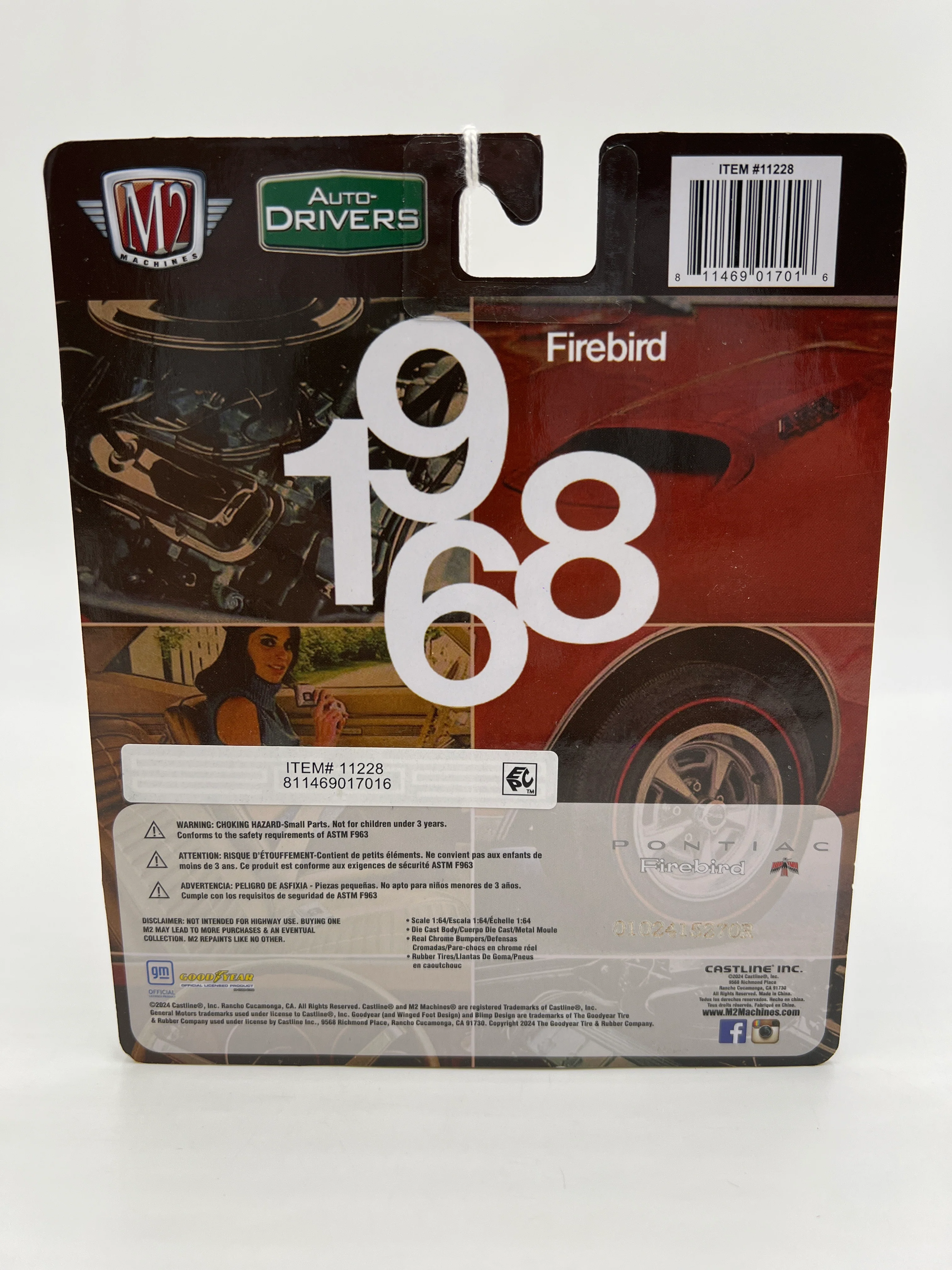 M2 Machines Auto-Drivers 1968 Pontiac Firebird 400 H.O. R110 188Q - Image 6
