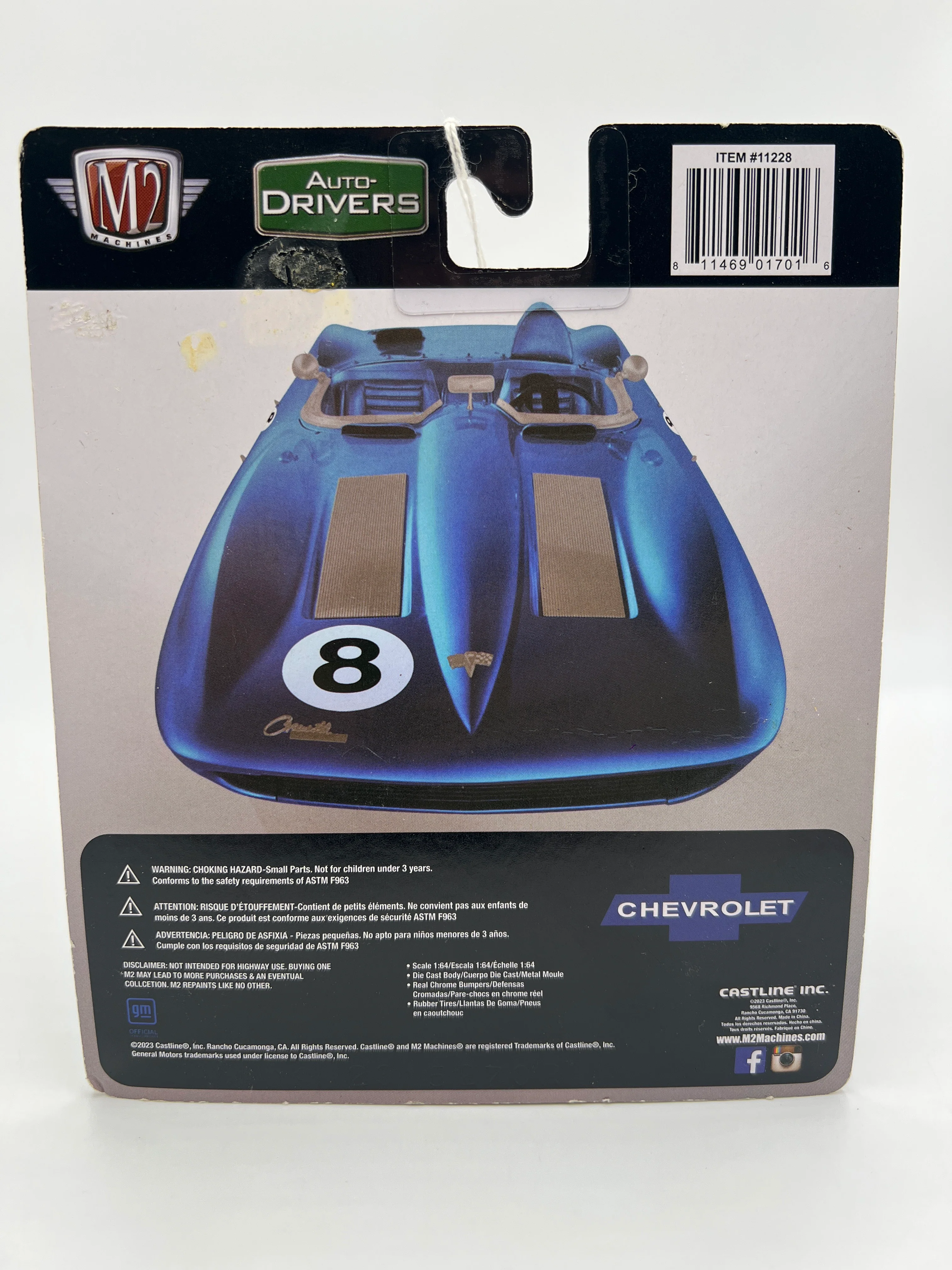 M2 Machines Auto Drivers 1959 Chevrolet Corvette XP-86 Blue R97 189D - Image 5