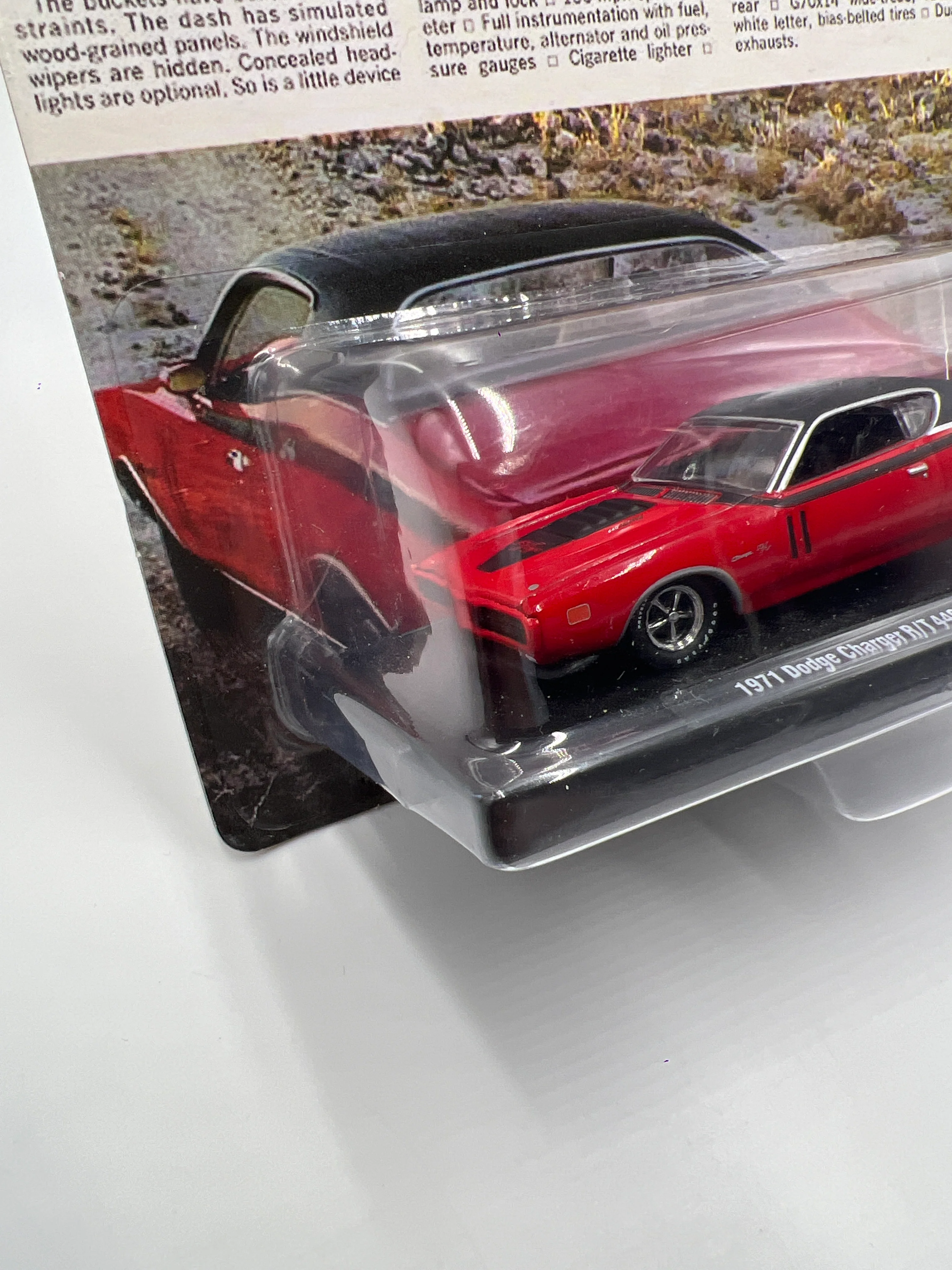 M2 Machines Auto-Drivers 1971 Dodge Charger R/T 440 6-Pack Red R69 189B - Image 4