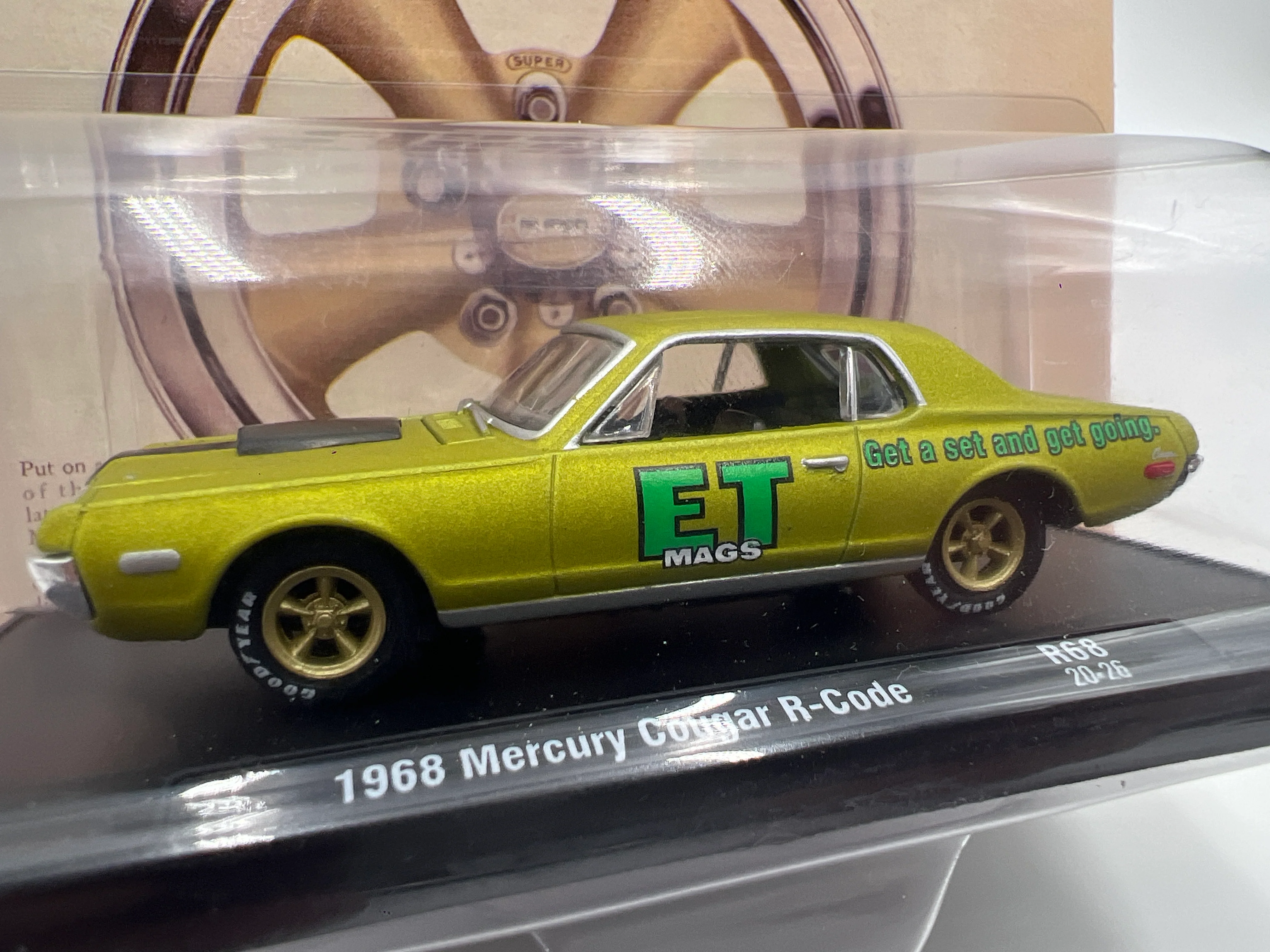 M2 Machines Auto-Drivers 1968 Mercury Cougar R-Code Green ET Mags R68 190A - Image 2
