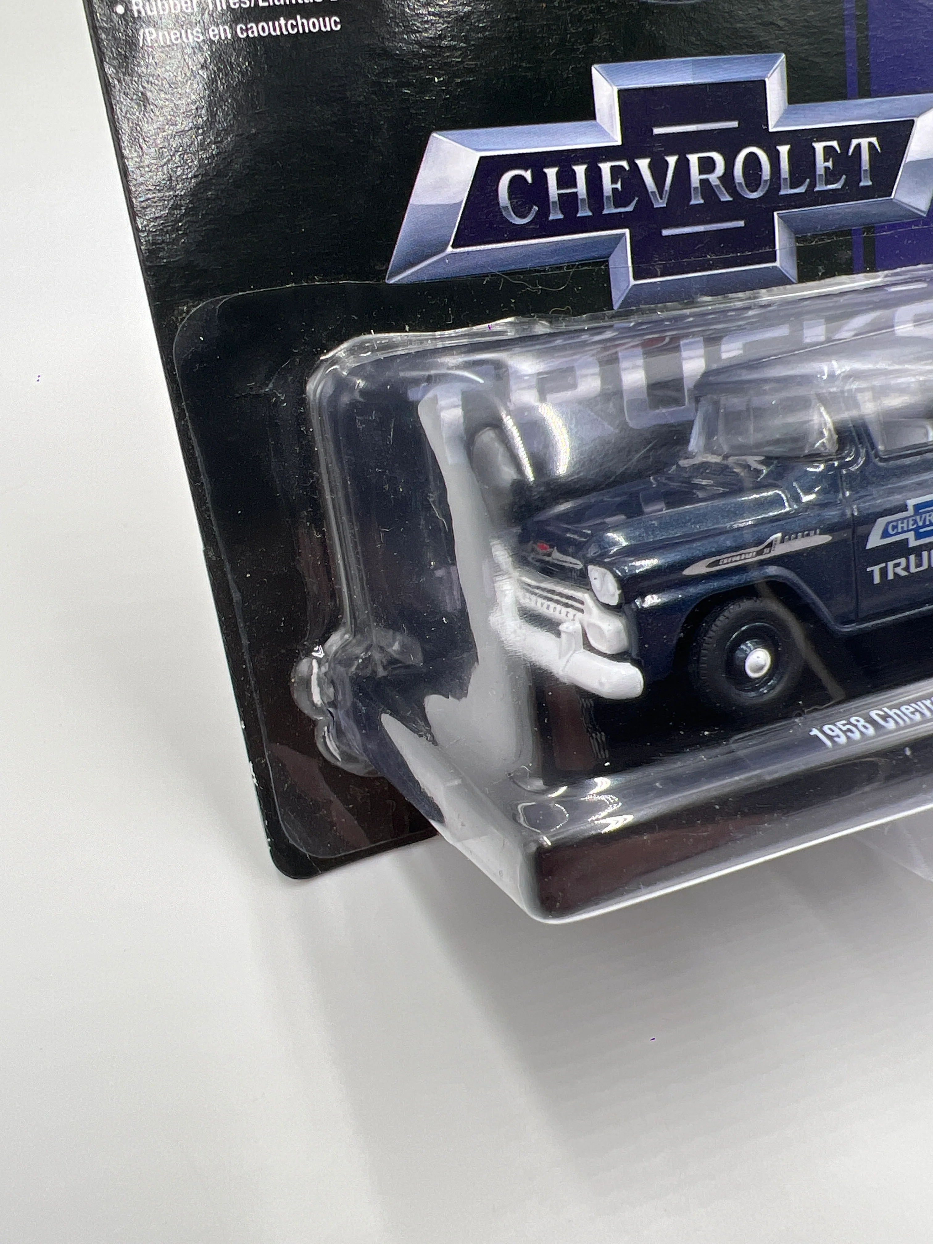 M2 Machines Auto Drivers 1958 Chevrolet Apache Stepside Dark Blue R45 192H - Image 4