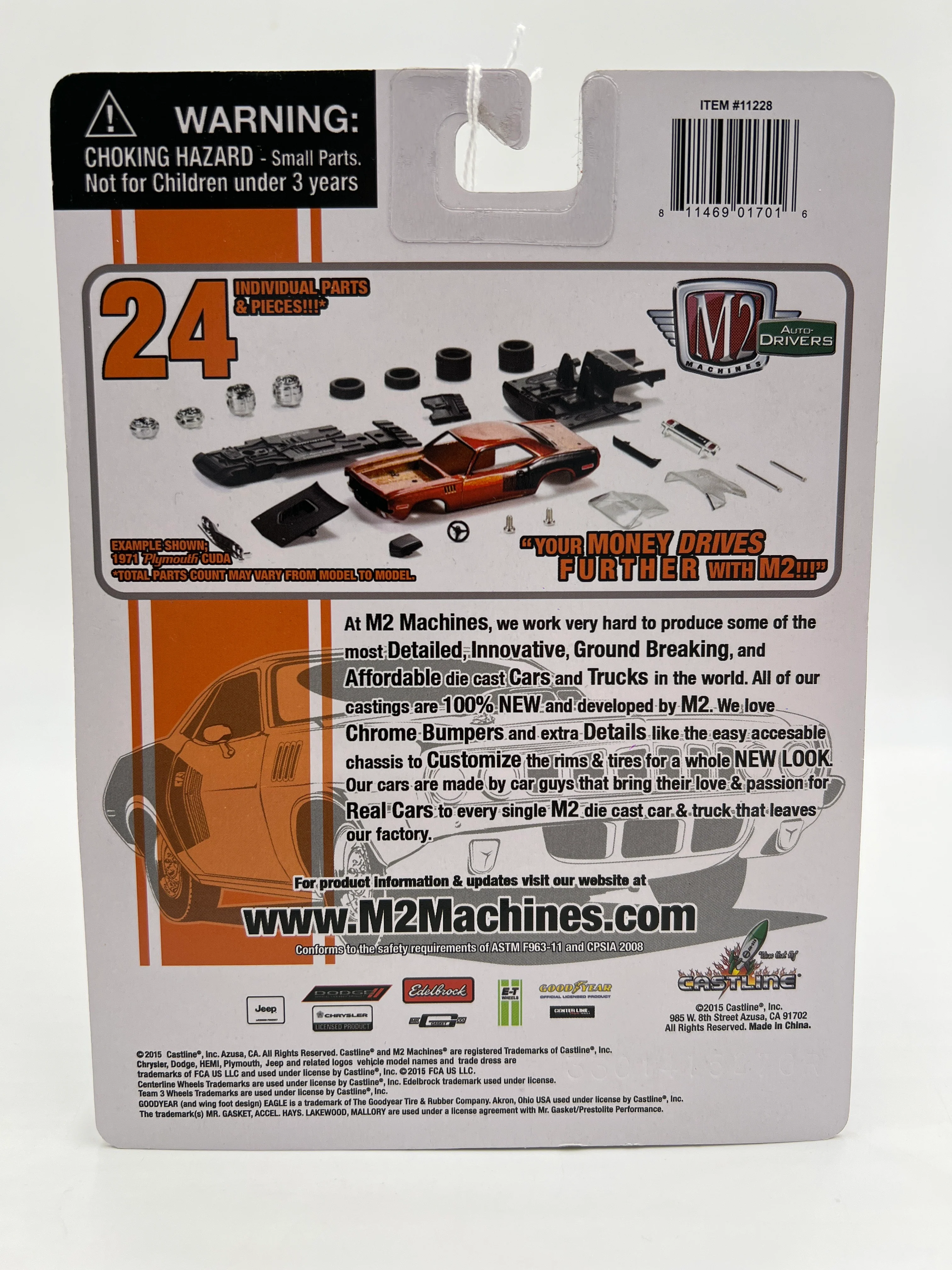 M2 Machines Auto-Drivers 1971 Dodge Charger R/T 383 Purple R30 191B - Image 6