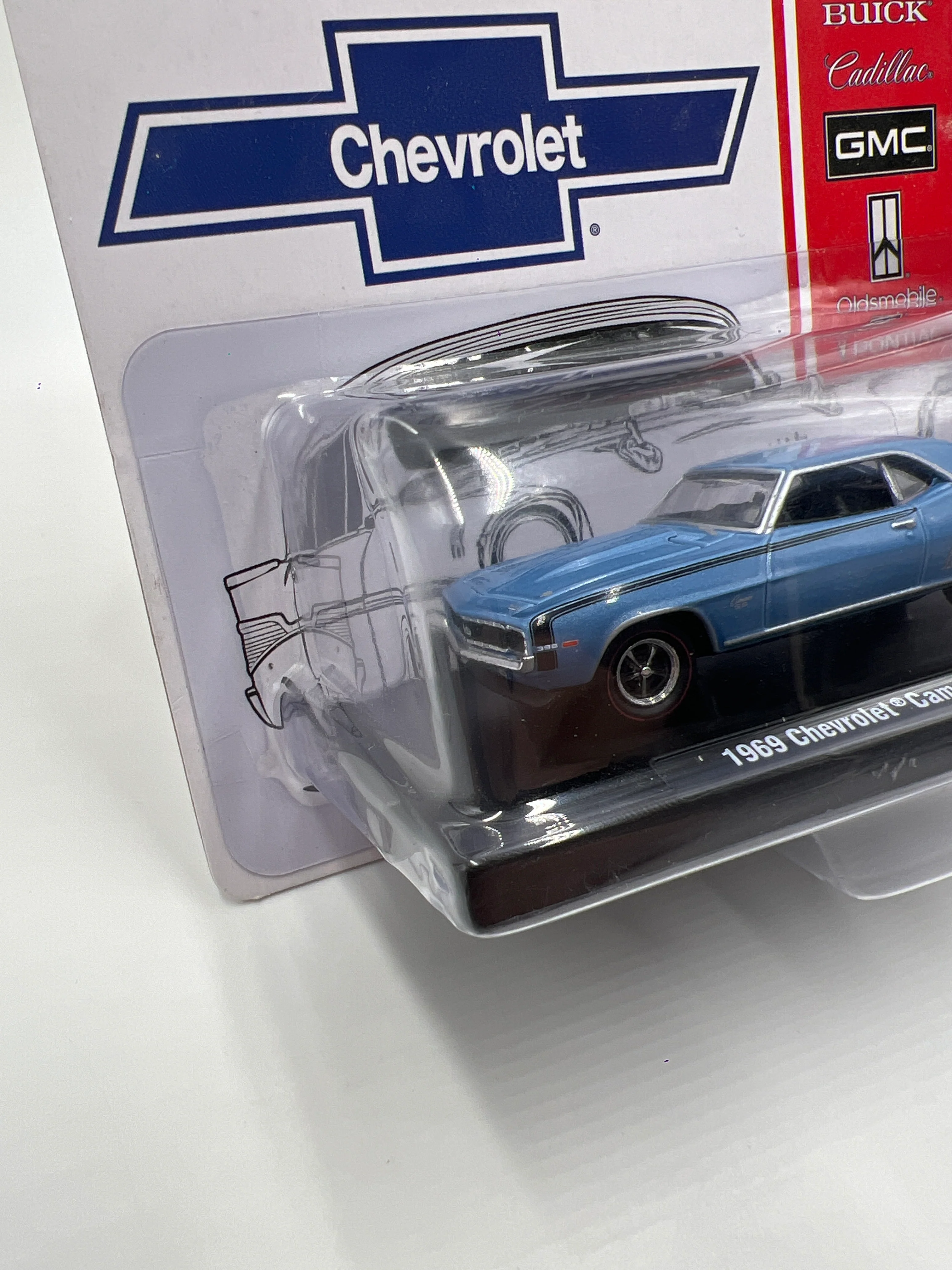 M2 Machines Auto Drivers 1969 Chevrolet Camaro SS RS Blue R32 189B - Image 4