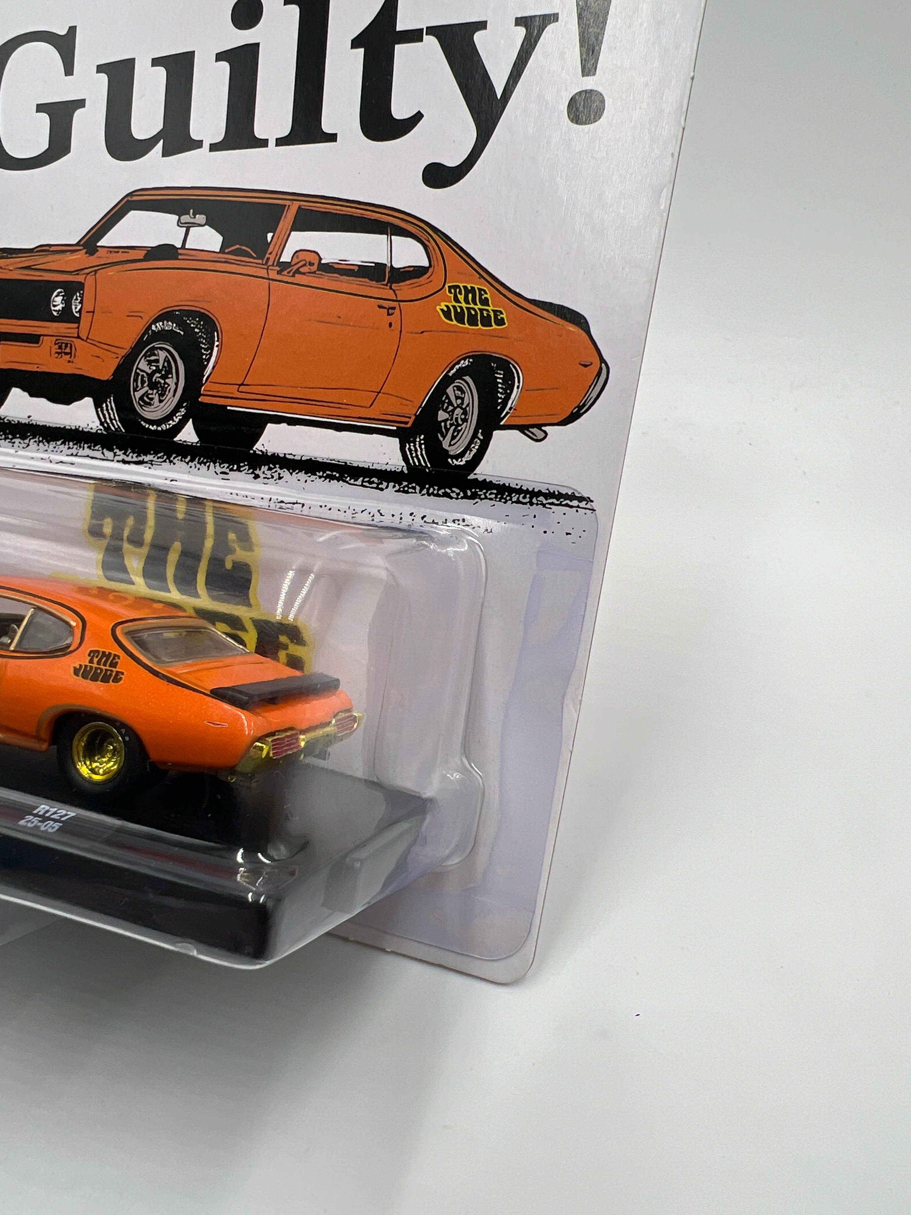 M2 Machines Auto-Drivers CHASE 1969 Pontiac GTO Judge Orange R127 - Image 3